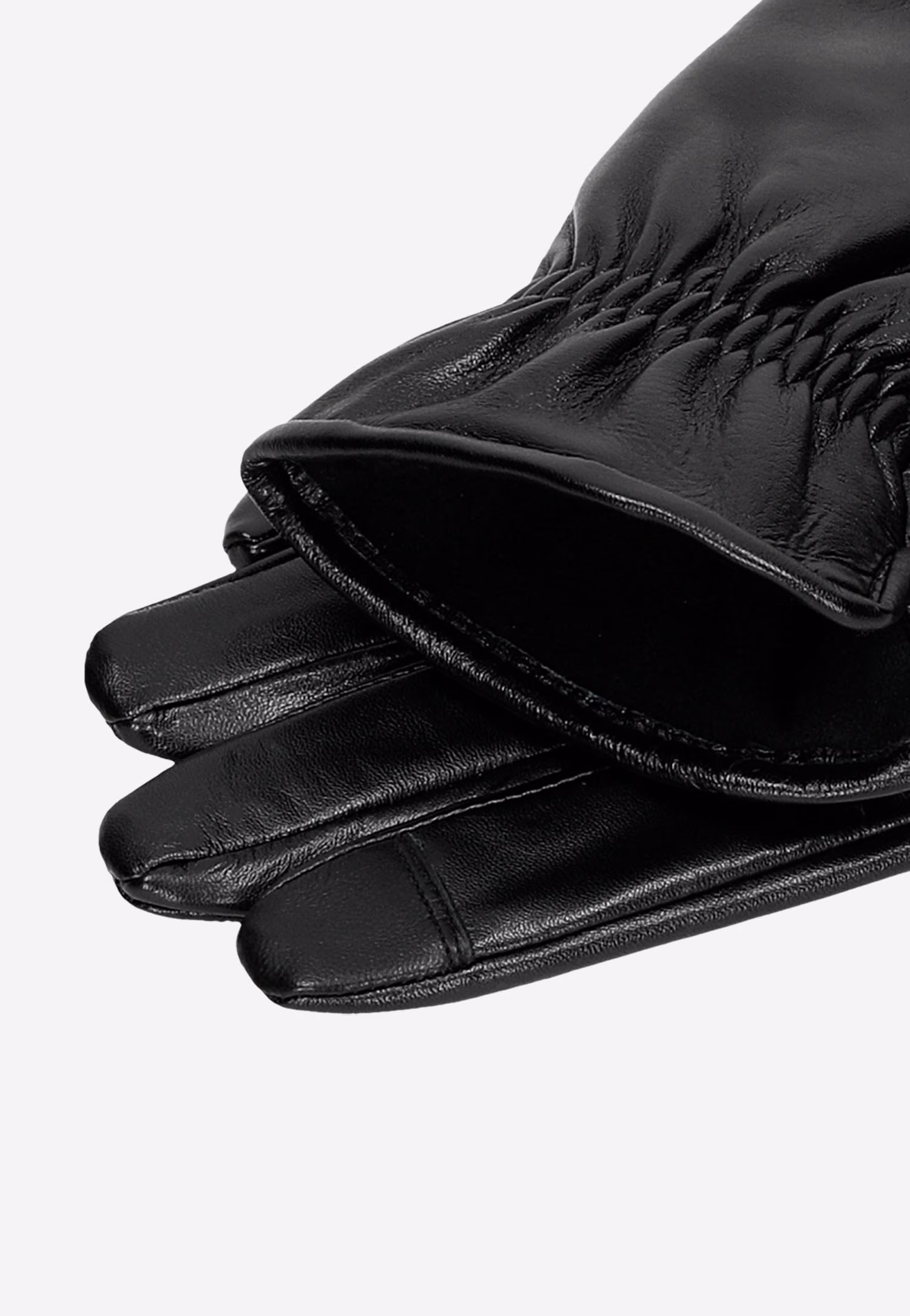 Czarne skórzane rękawiczki męskie