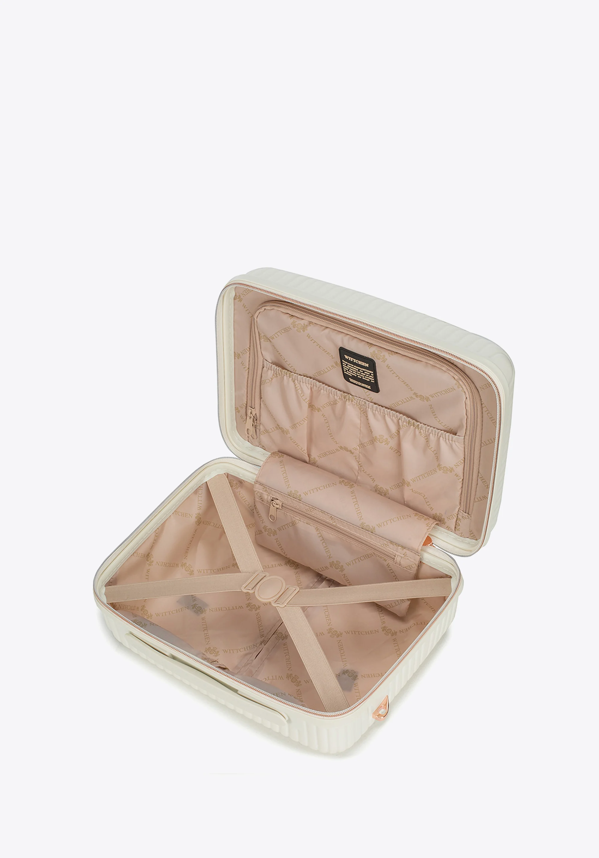 Walizka kabinowa z polikarbonu w paseczki