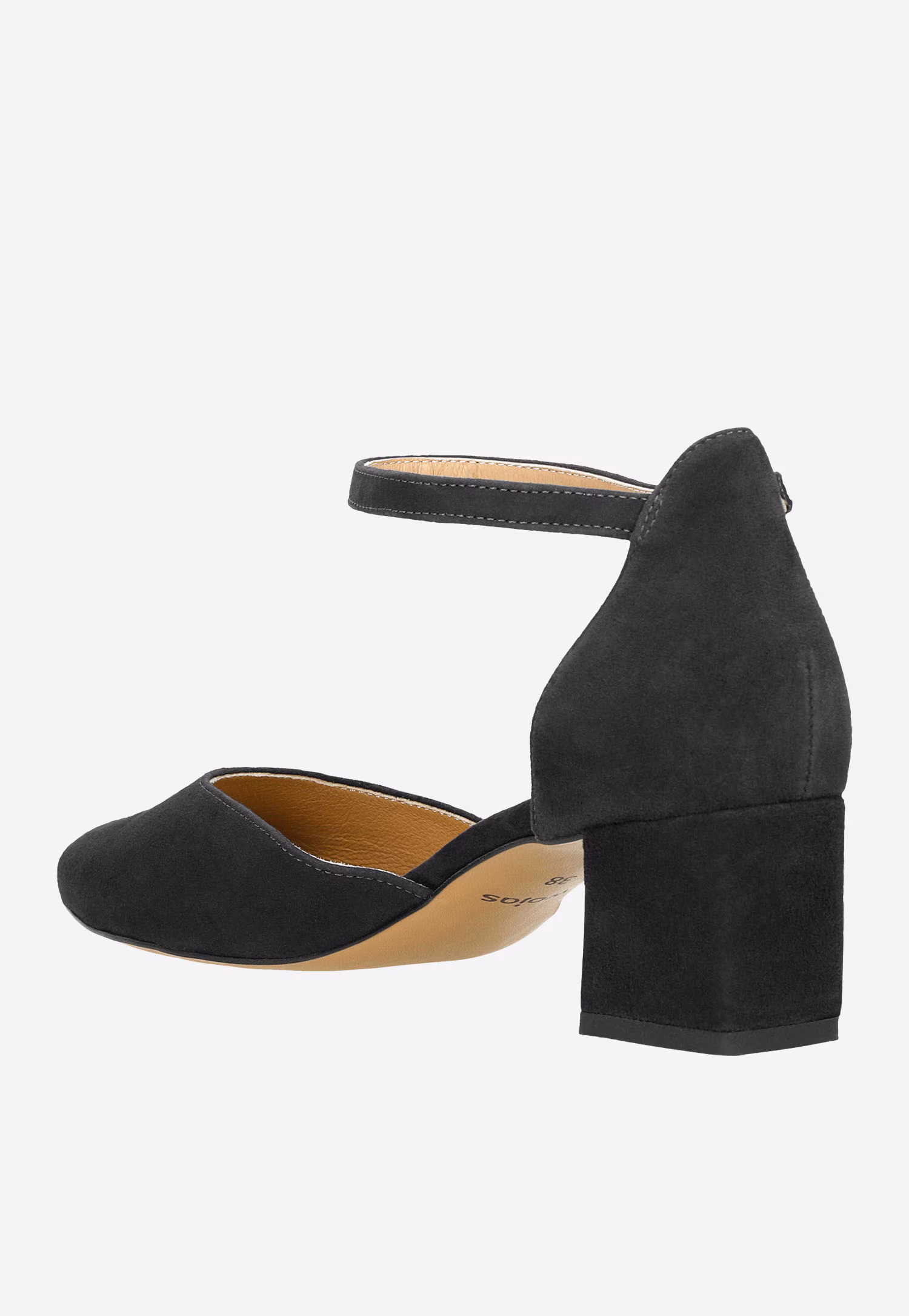 Złote czółenka damskie na niskim słupku