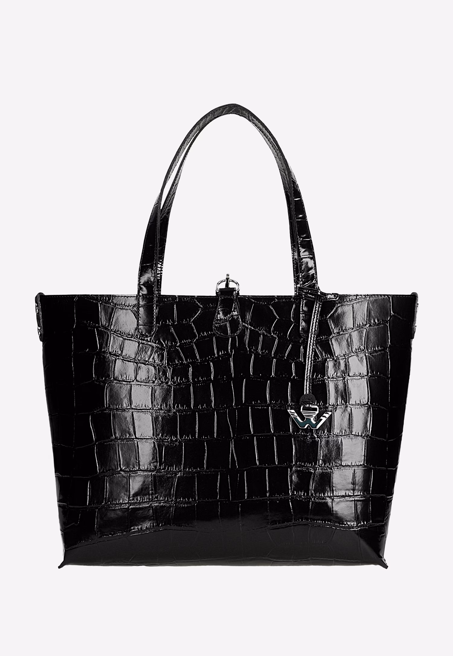 Duża torebka damska z tłoczeniem w zwierzęcy print