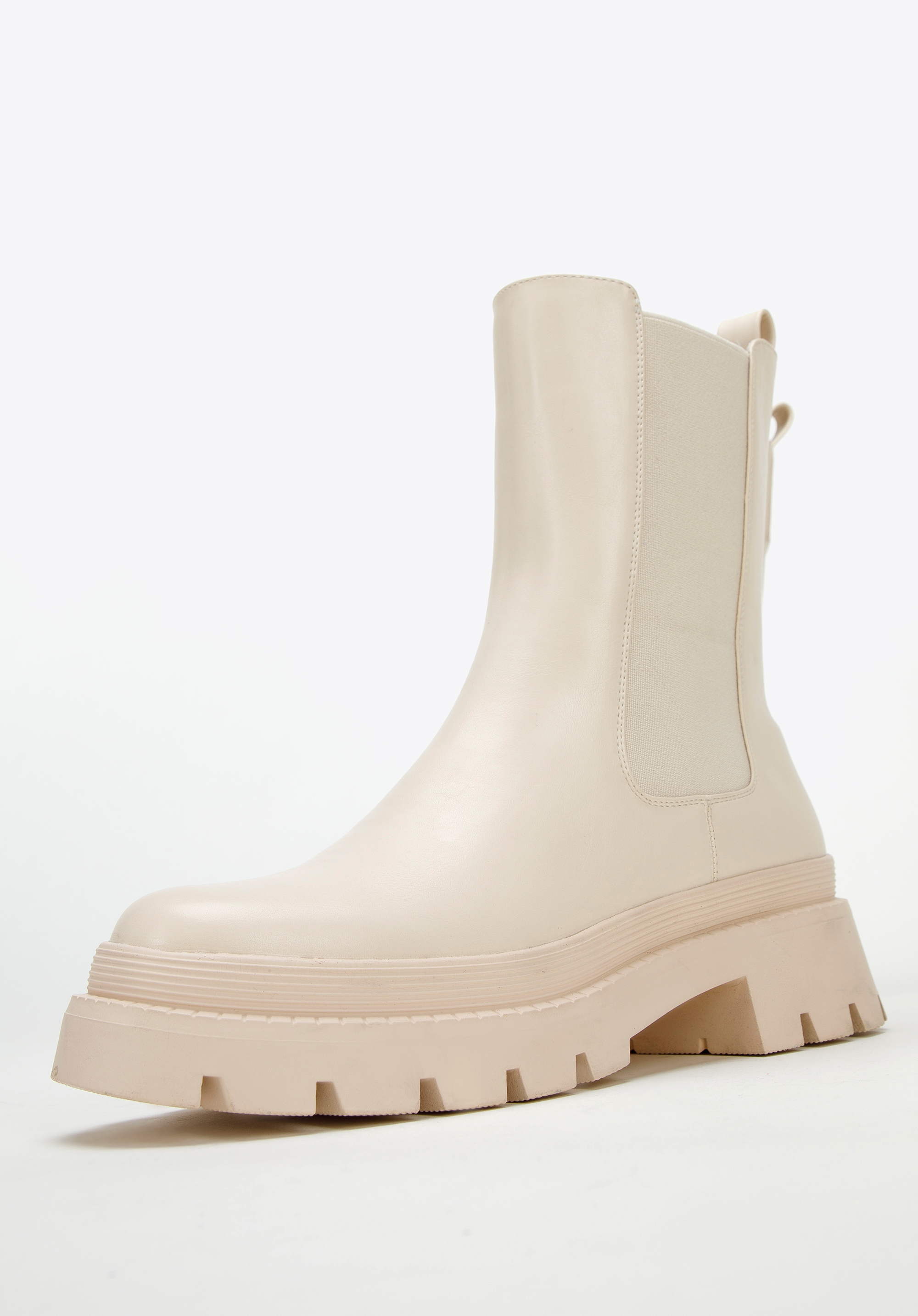 Damskie sztyblety z ekoskóry na grubej platformie