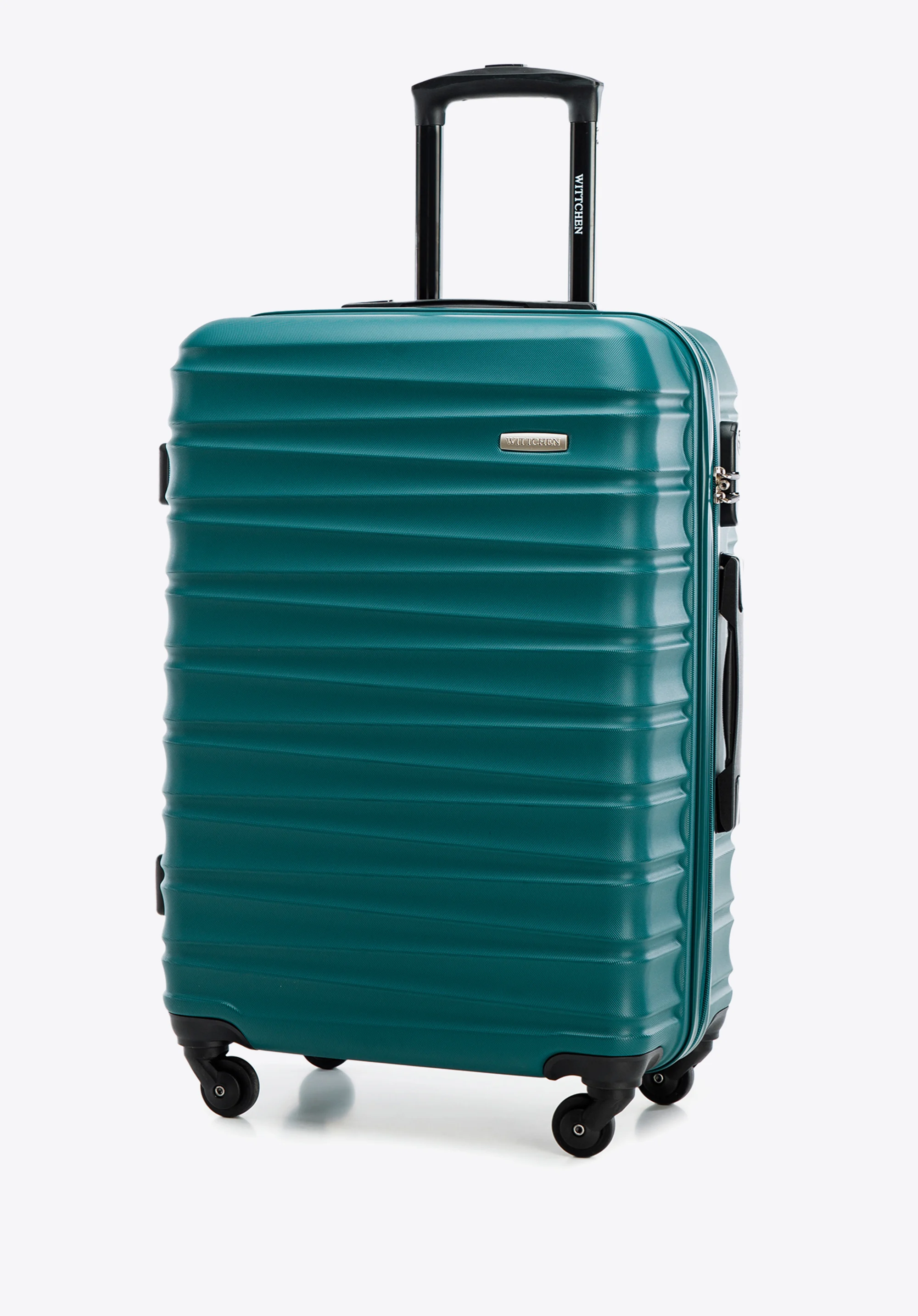 Duża walizka z ABS-u z żebrowaniem