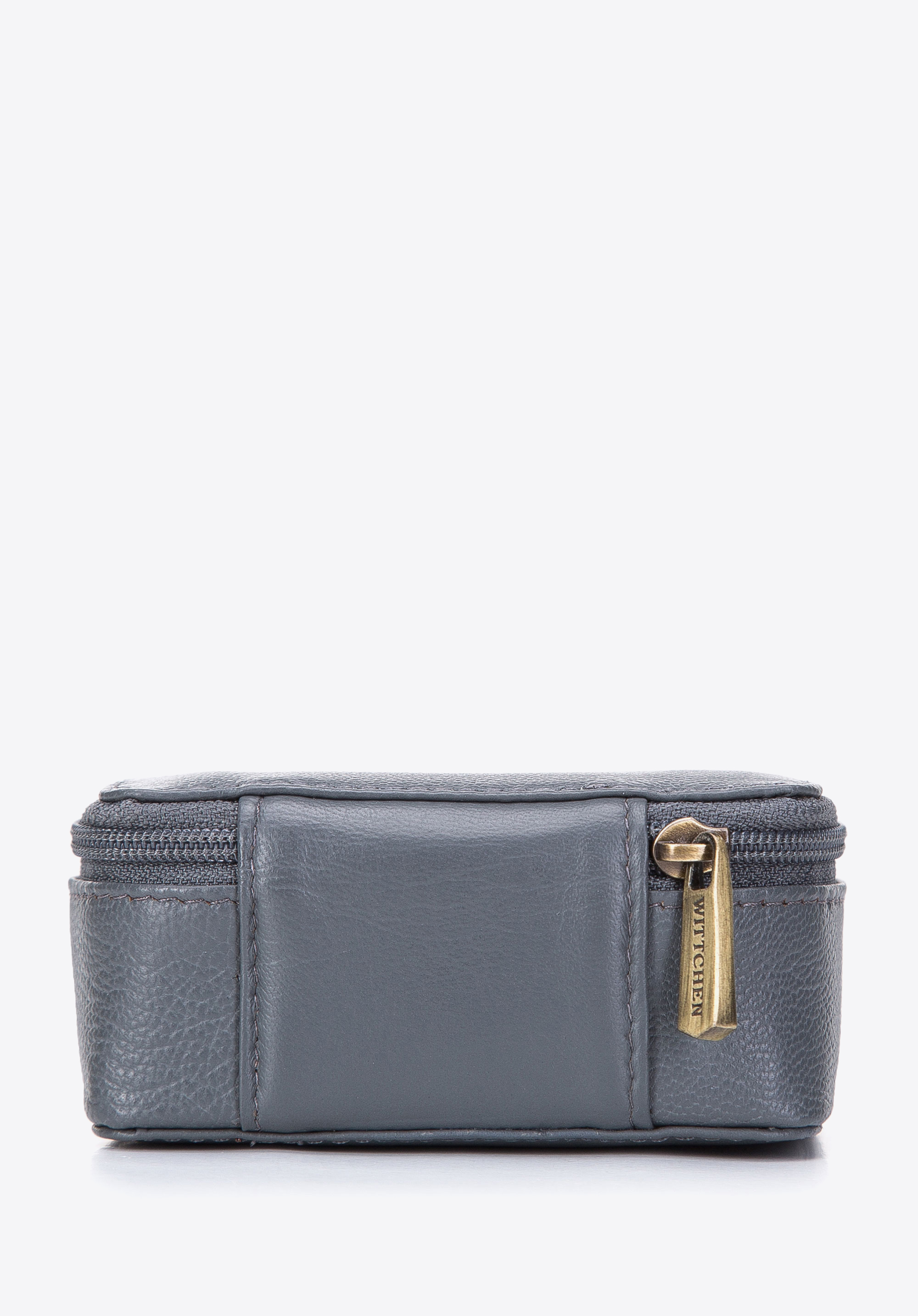 Minikosmetyczka skórzana pudełkowa