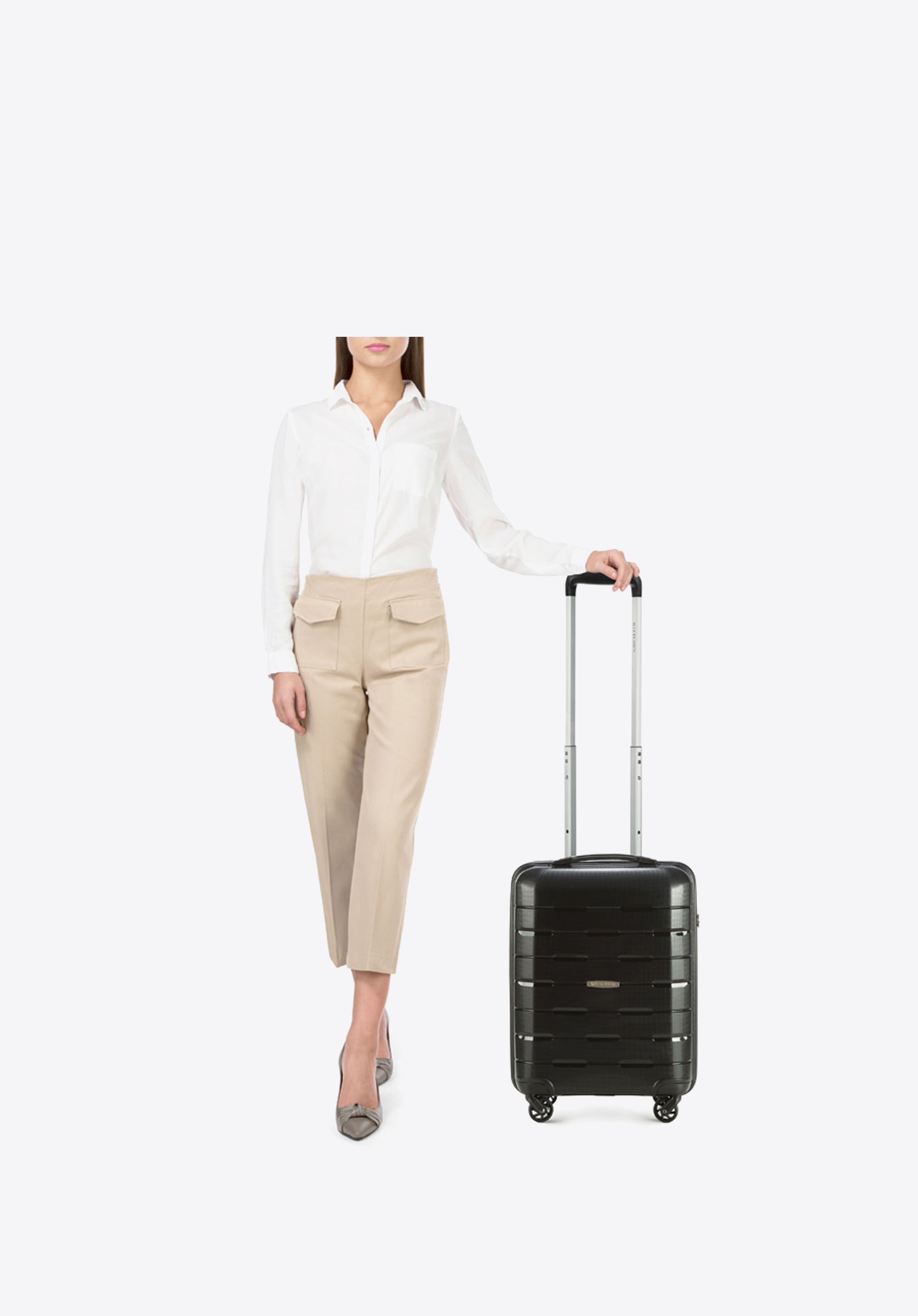 Walizka kabinowa z polipropylenu żłobiona