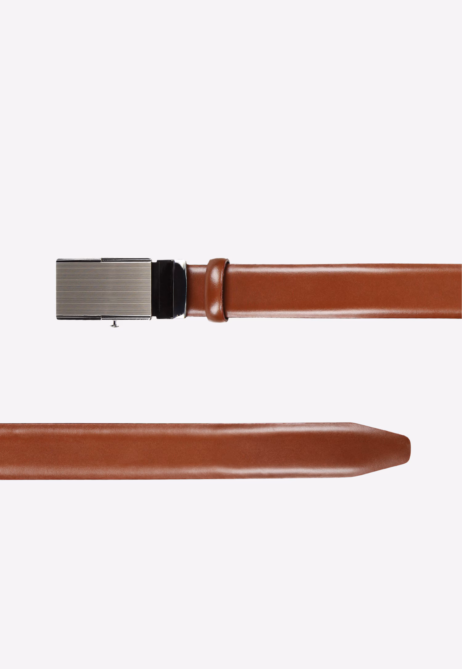 Brązowy pasek z pełną klamrą