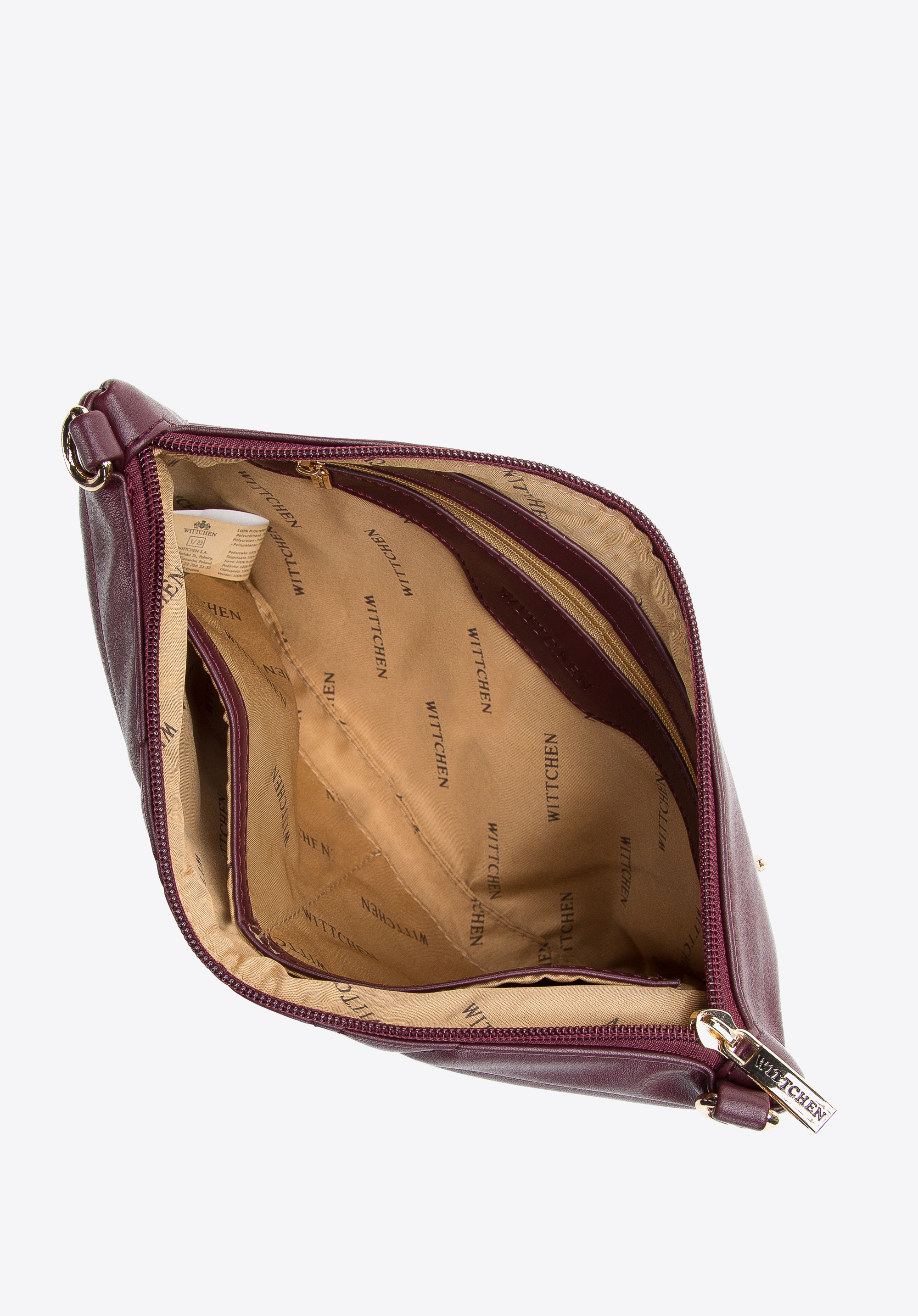 Damska listonoszka z pikowanej ekoskóry w ozdobny wzór cienka