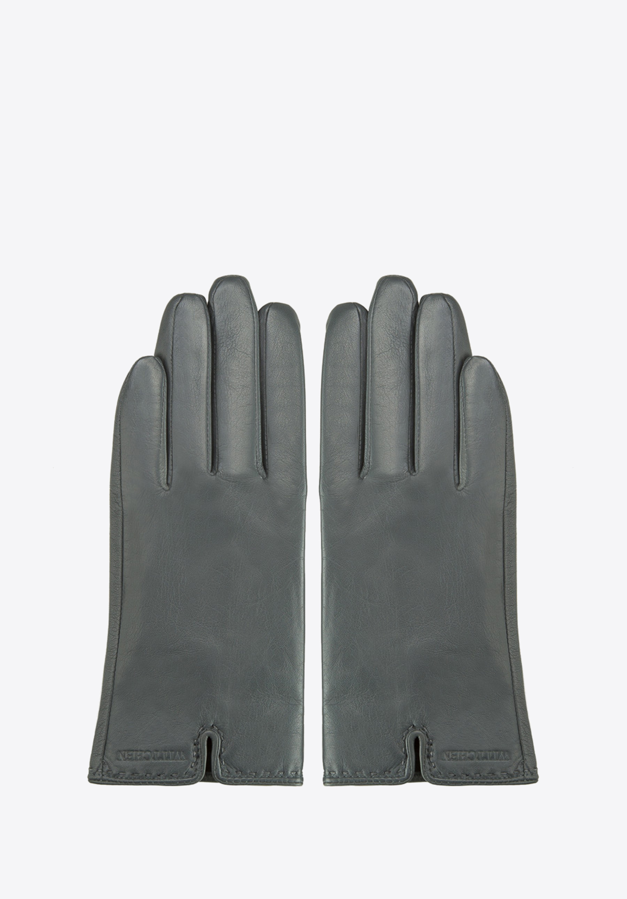 Damskie rękawiczki ze skóry z wycięciem