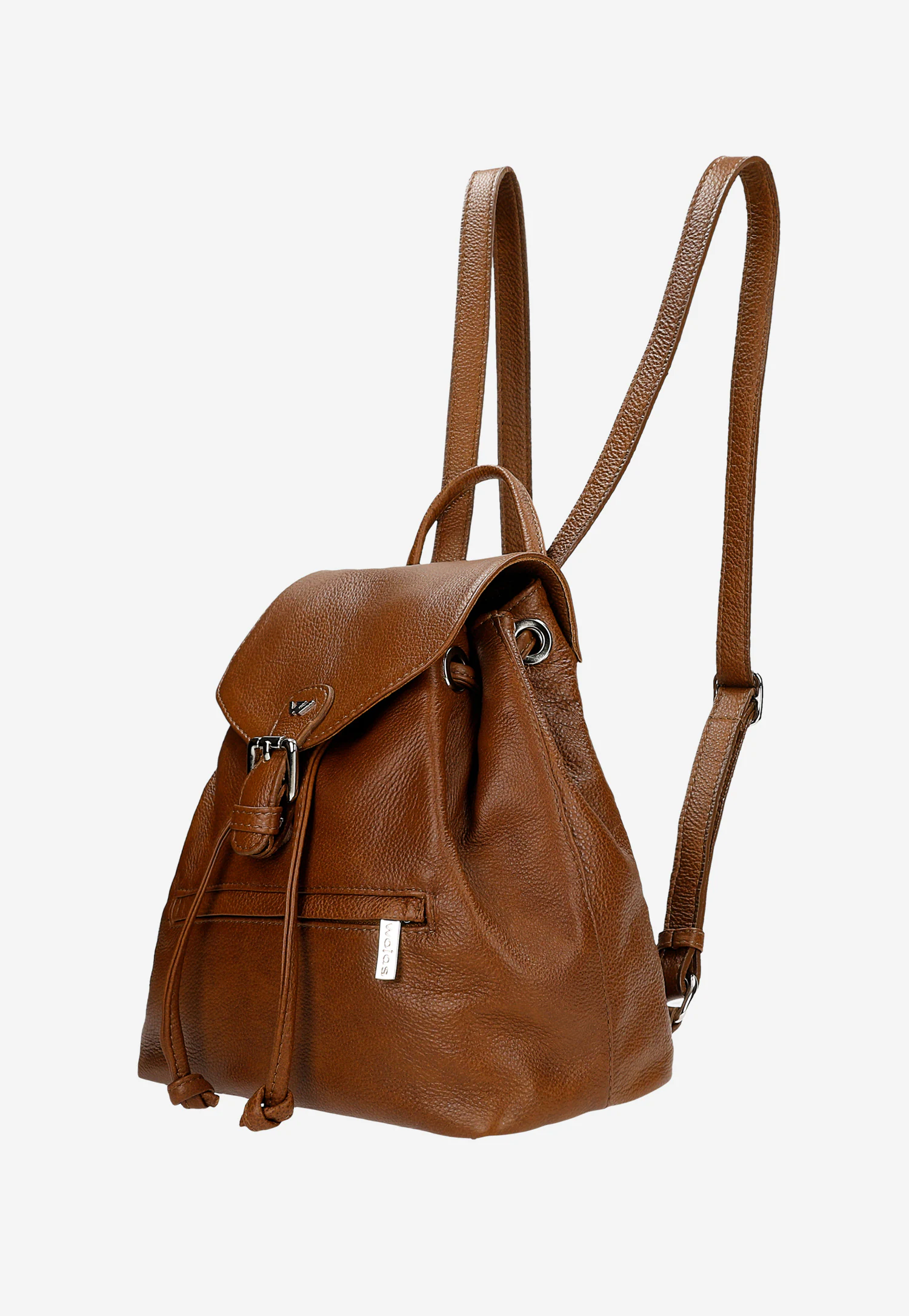 Brązowy plecak damski ze skóry licowej