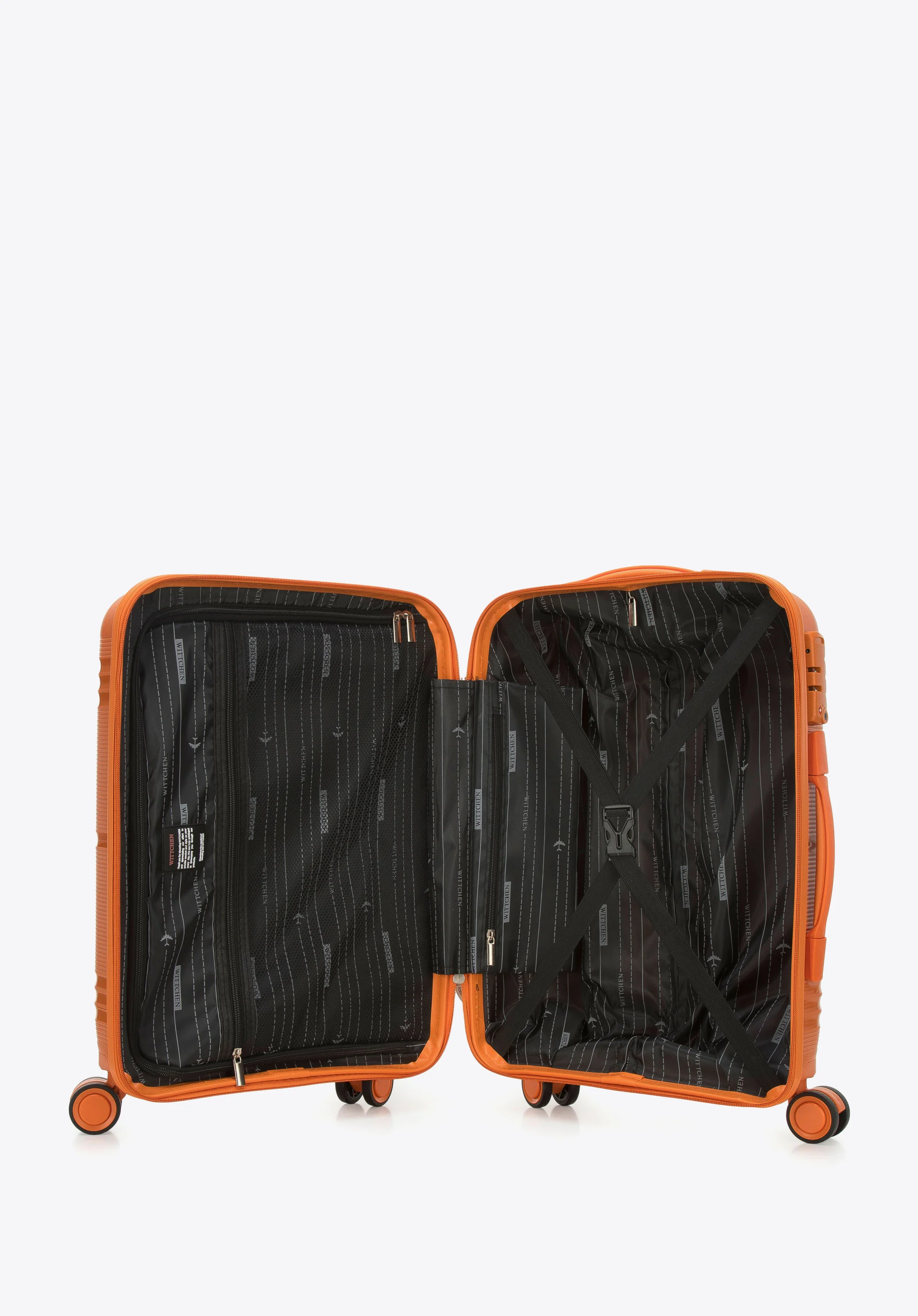 Średnia walizka z polipropylenu jednokolorowa