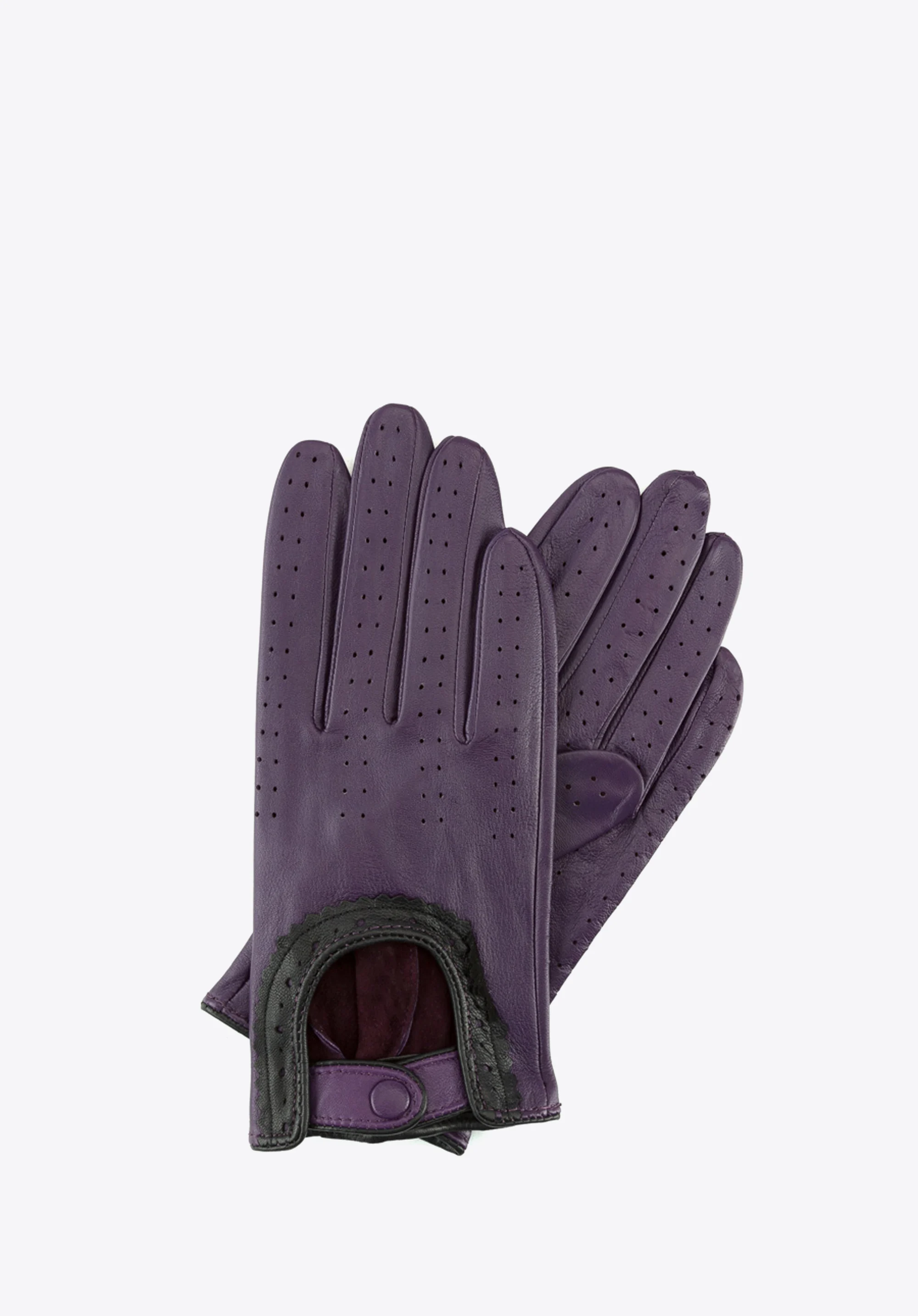 Damskie rękawiczki skórzane samochodowe