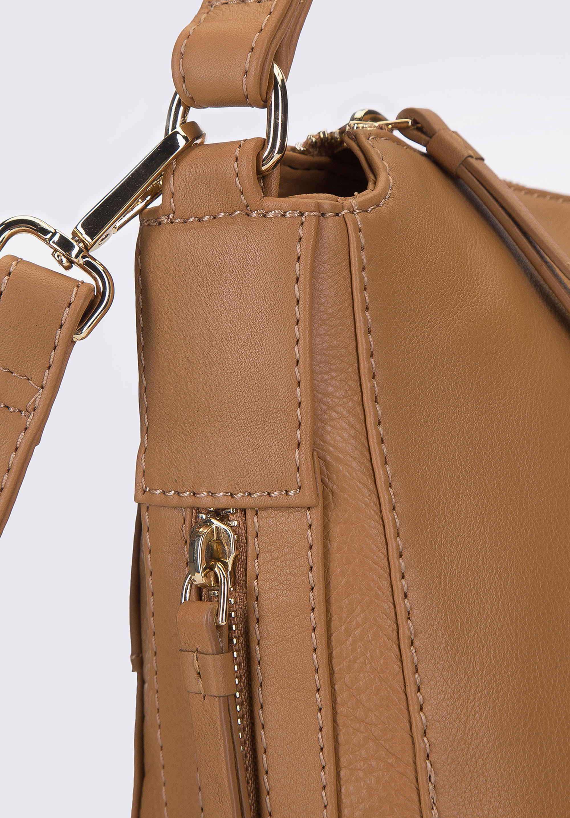 Torba worek ze skóry zaokrąglona