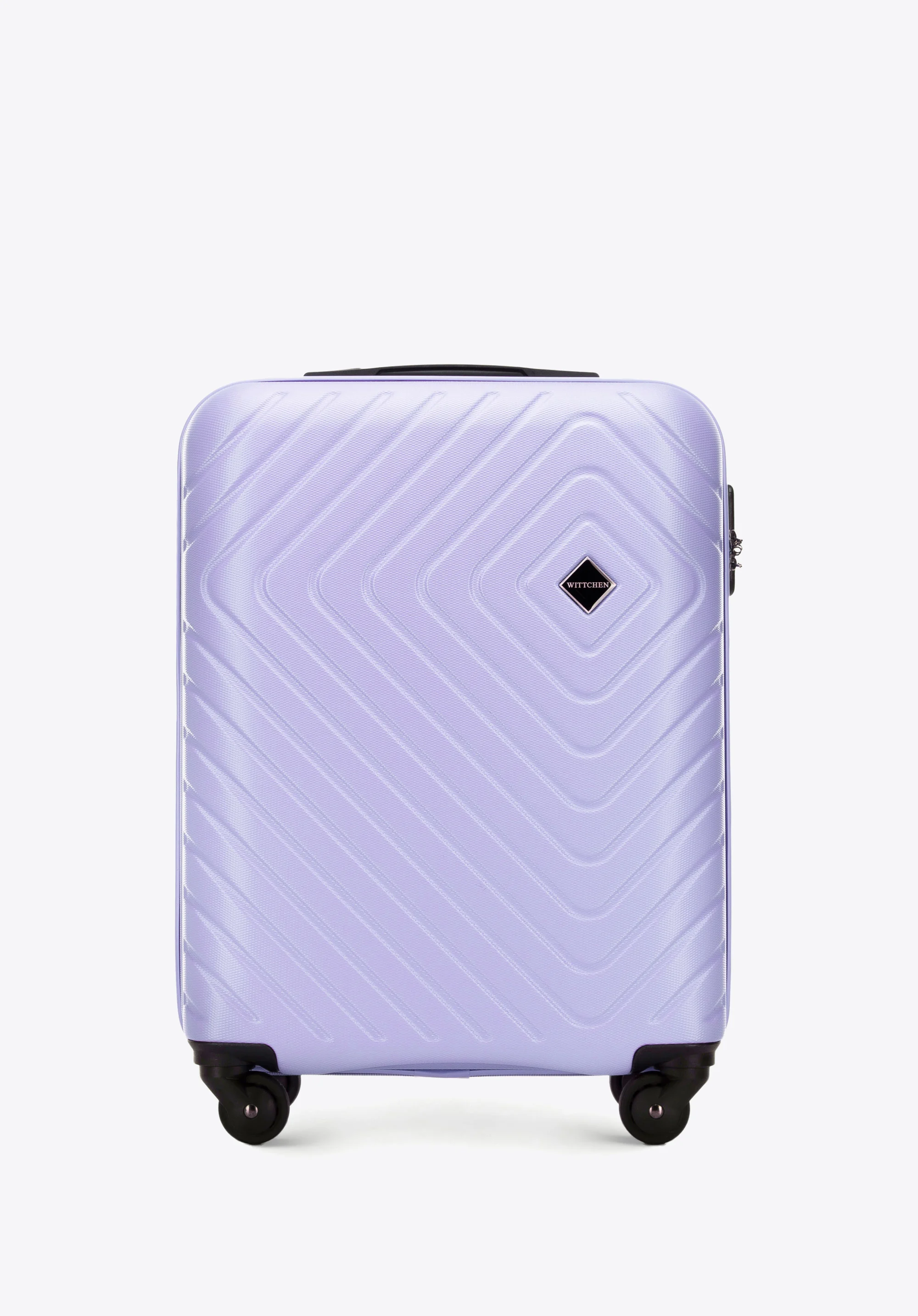 Walizka kabinowa z ABS-u z geometrycznym tłoczeniem