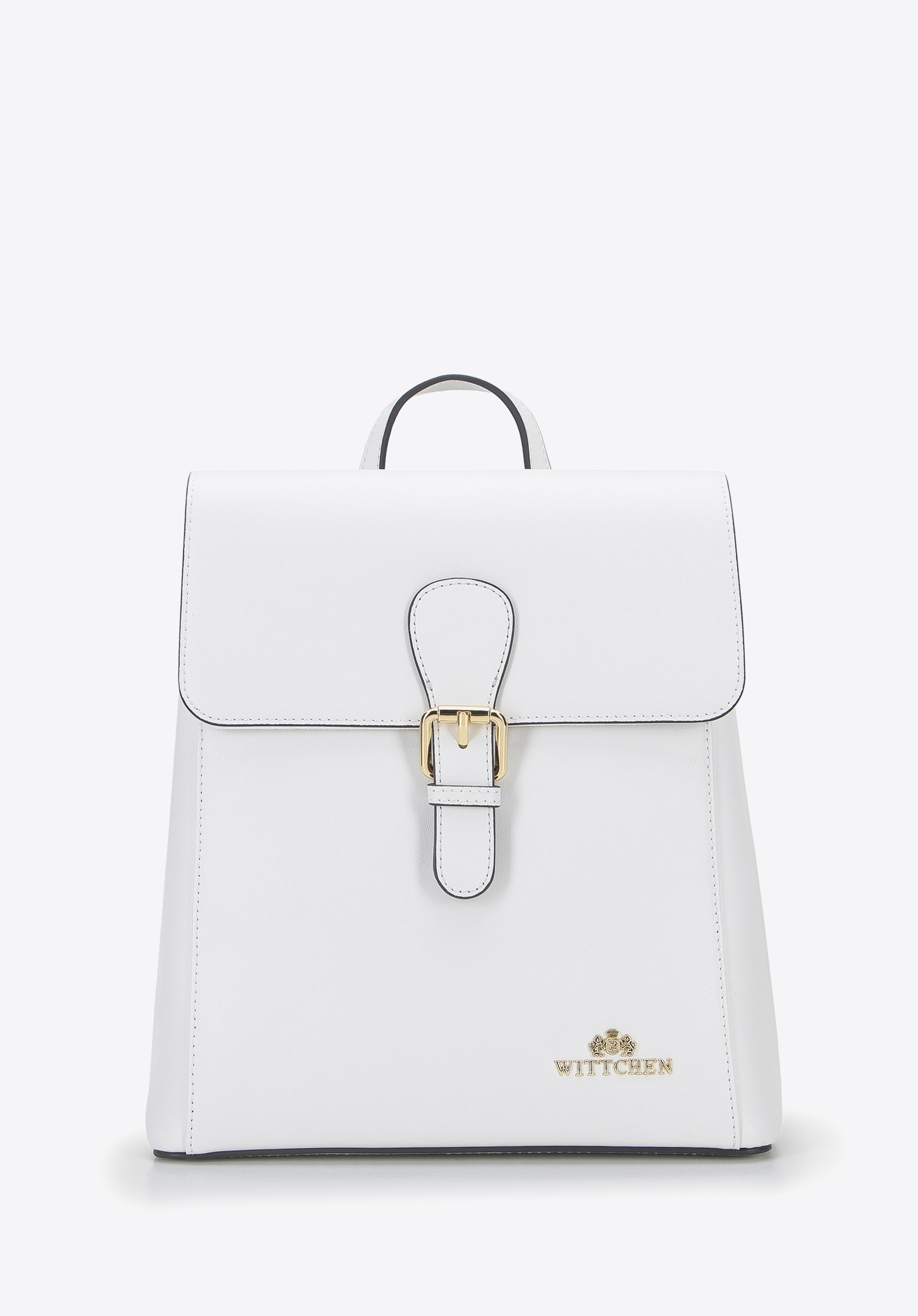 Damski plecak skórzany dwukomorowy prosty