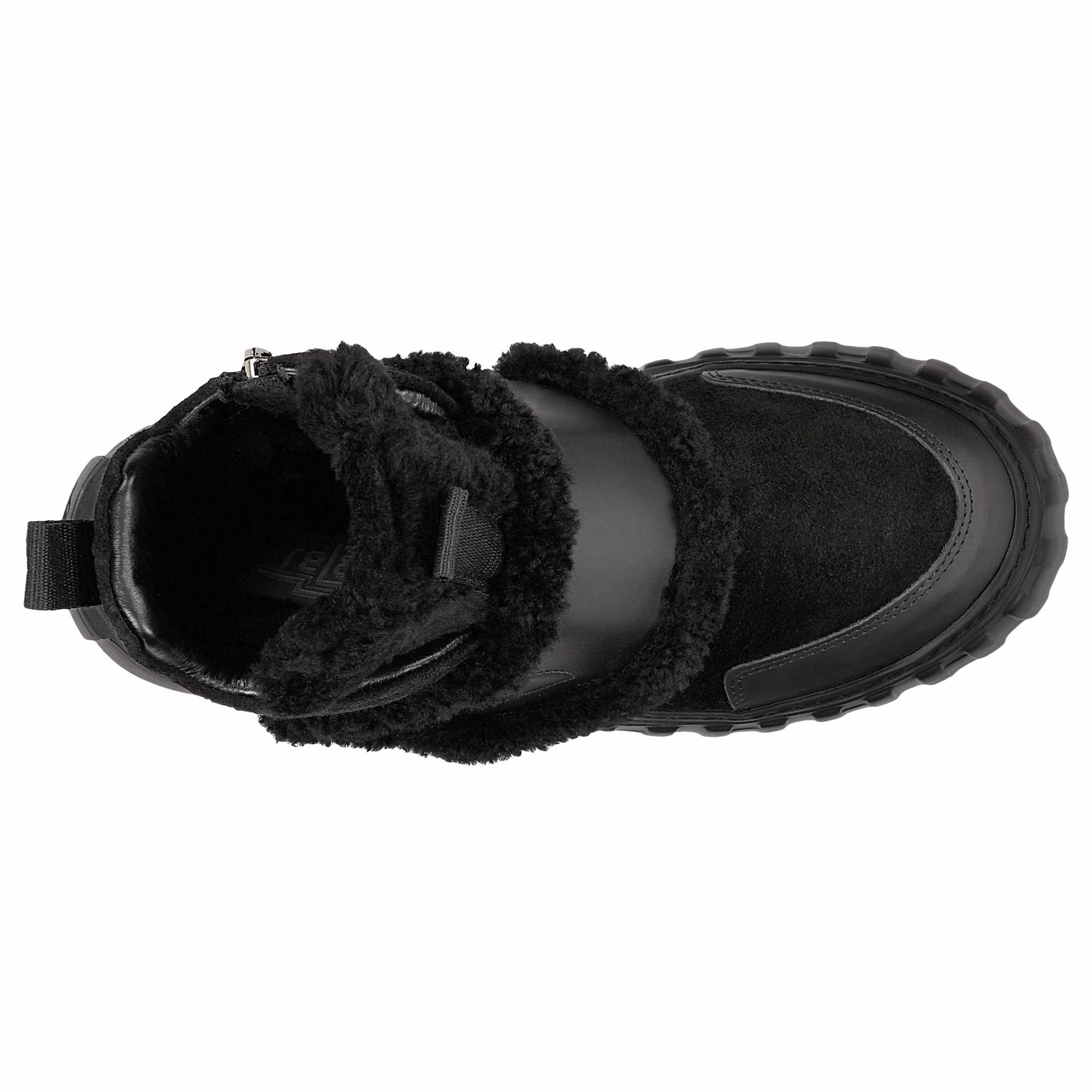 Czarne trzewiki RELAKS z podszewką ze skóry owczej