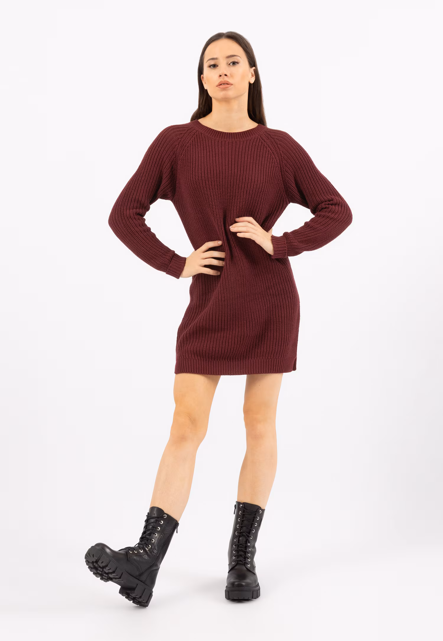 Wysokie beżowe trzewiki damskie typu bikery