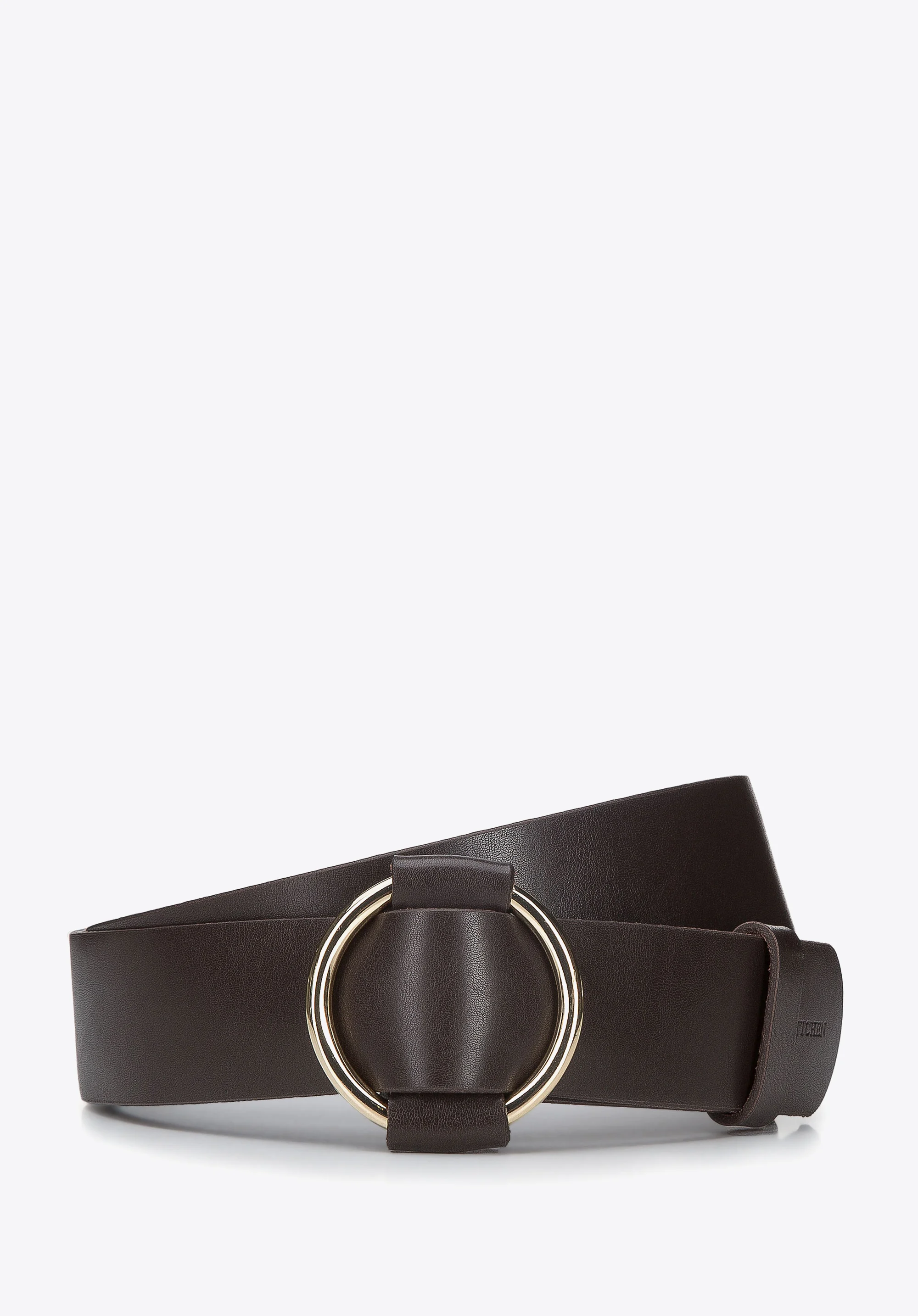 Damski pasek skórzany z kółkiem