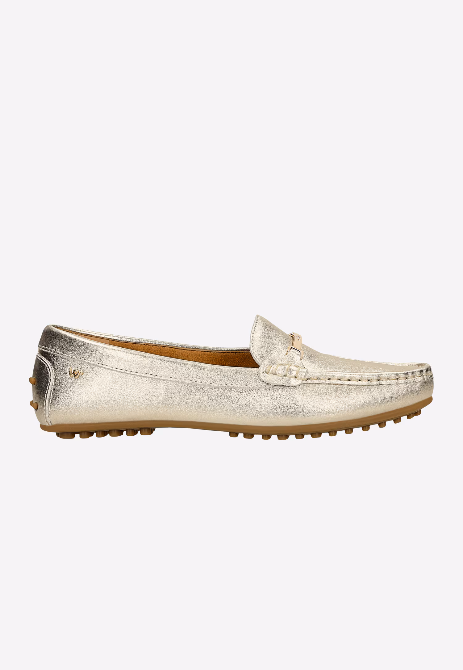 Beżowe mokasyny damskie na podeszwie typu driver