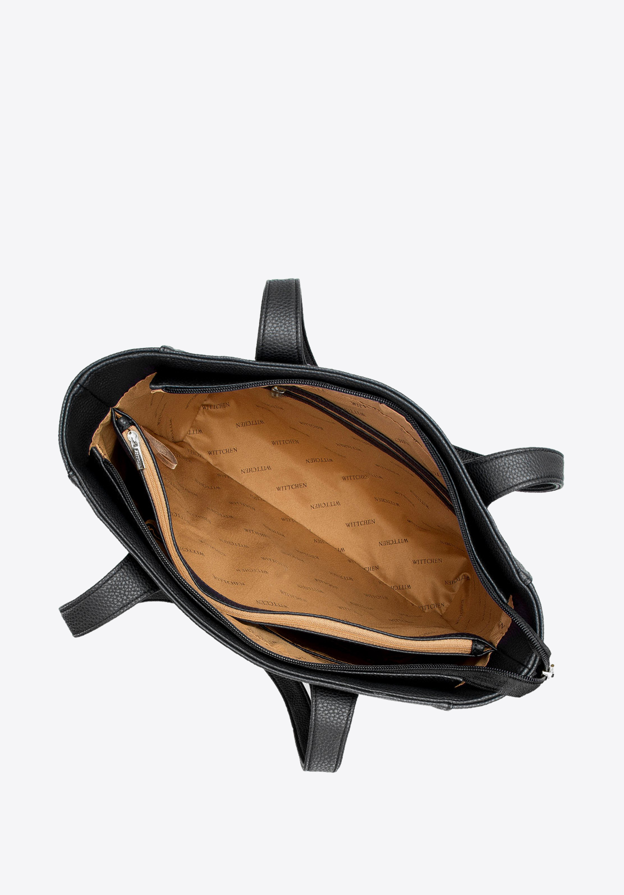 Torebka shopperka klasyczna z kieszenią z przodu