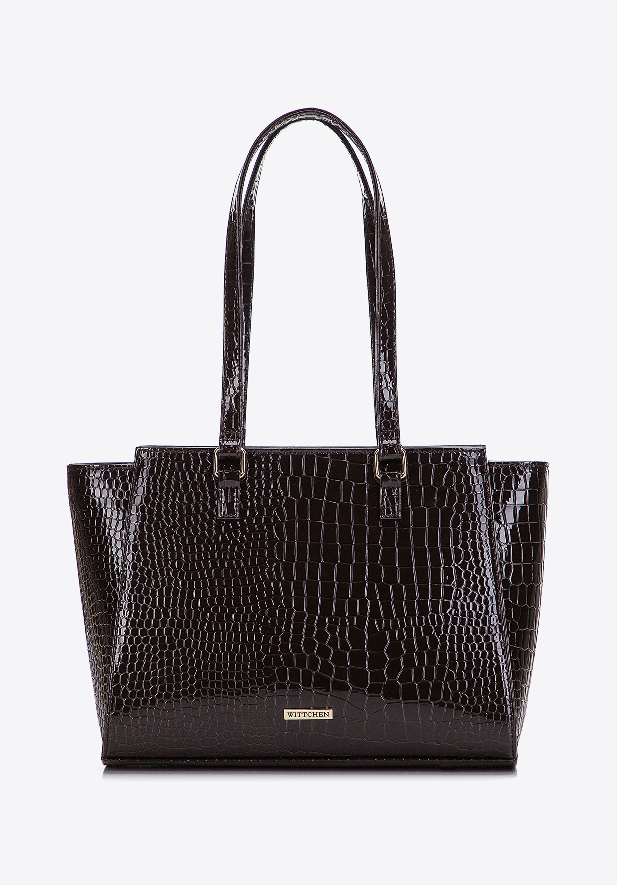 Torebka shopperka z ekoskóry o egzotycznej fakturze