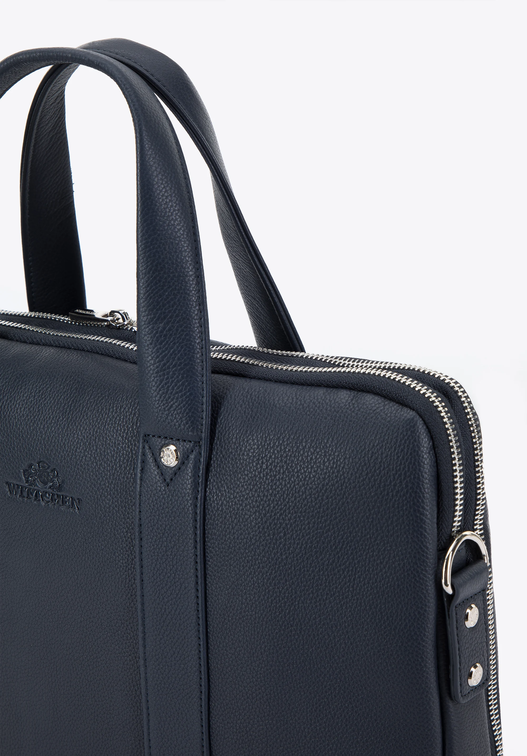 Męska torba na laptopa 15,6” skórzana z pionowymi paskami