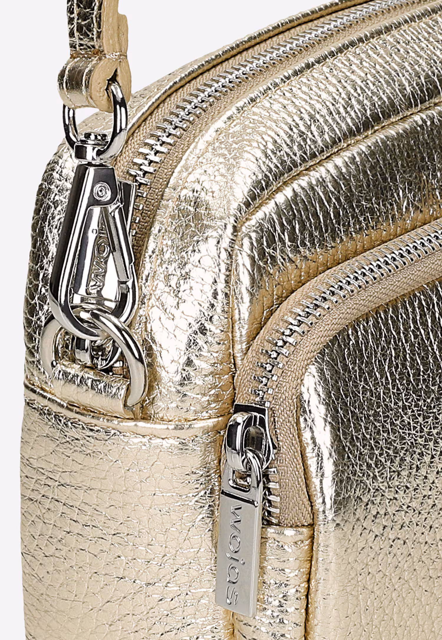 Mała złota torebka damska crossbody