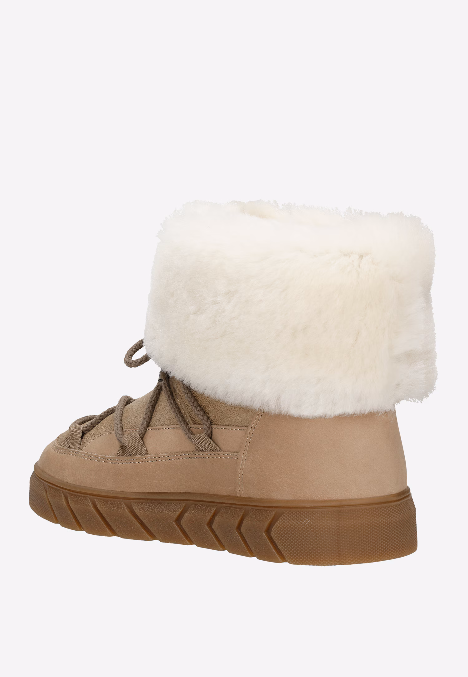 RELAKS czarne Śniegowce damskie z wywijaną, ocieplaną cholewką