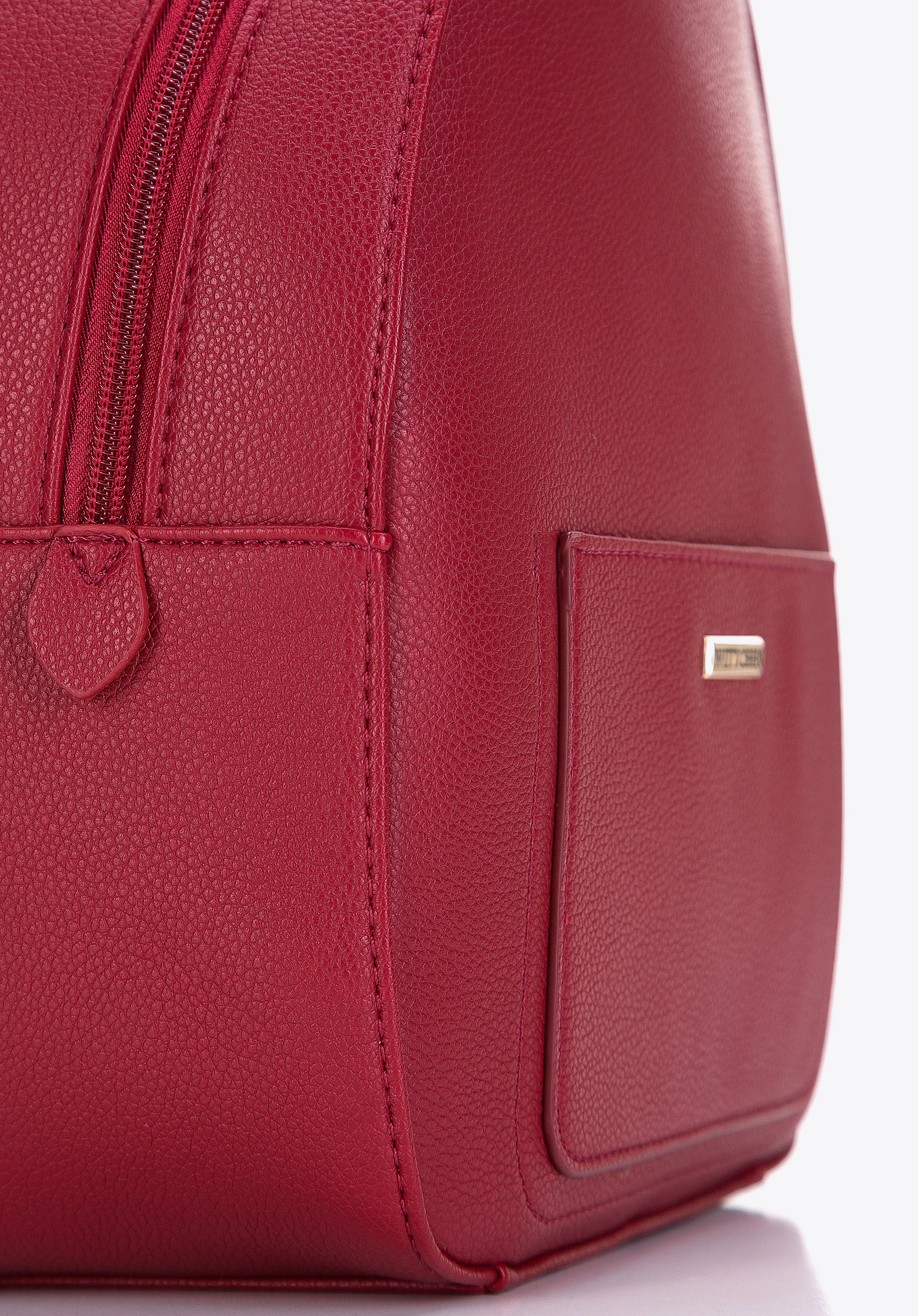 Damski plecak z ekoskóry zaokrąglony mały