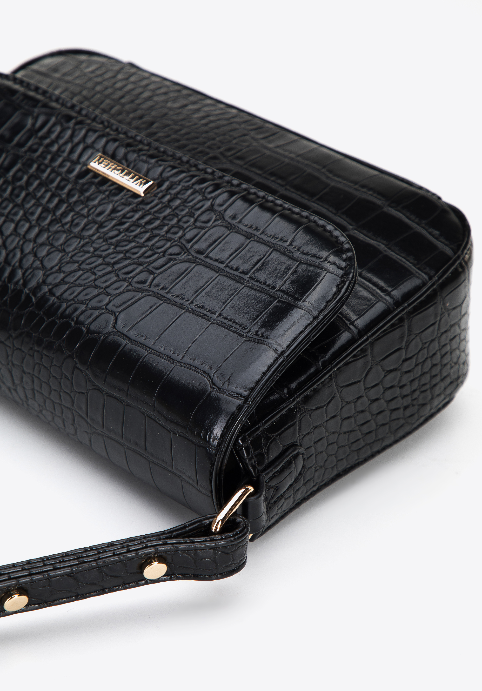 Damska listonoszka z ekoskóry croco mała