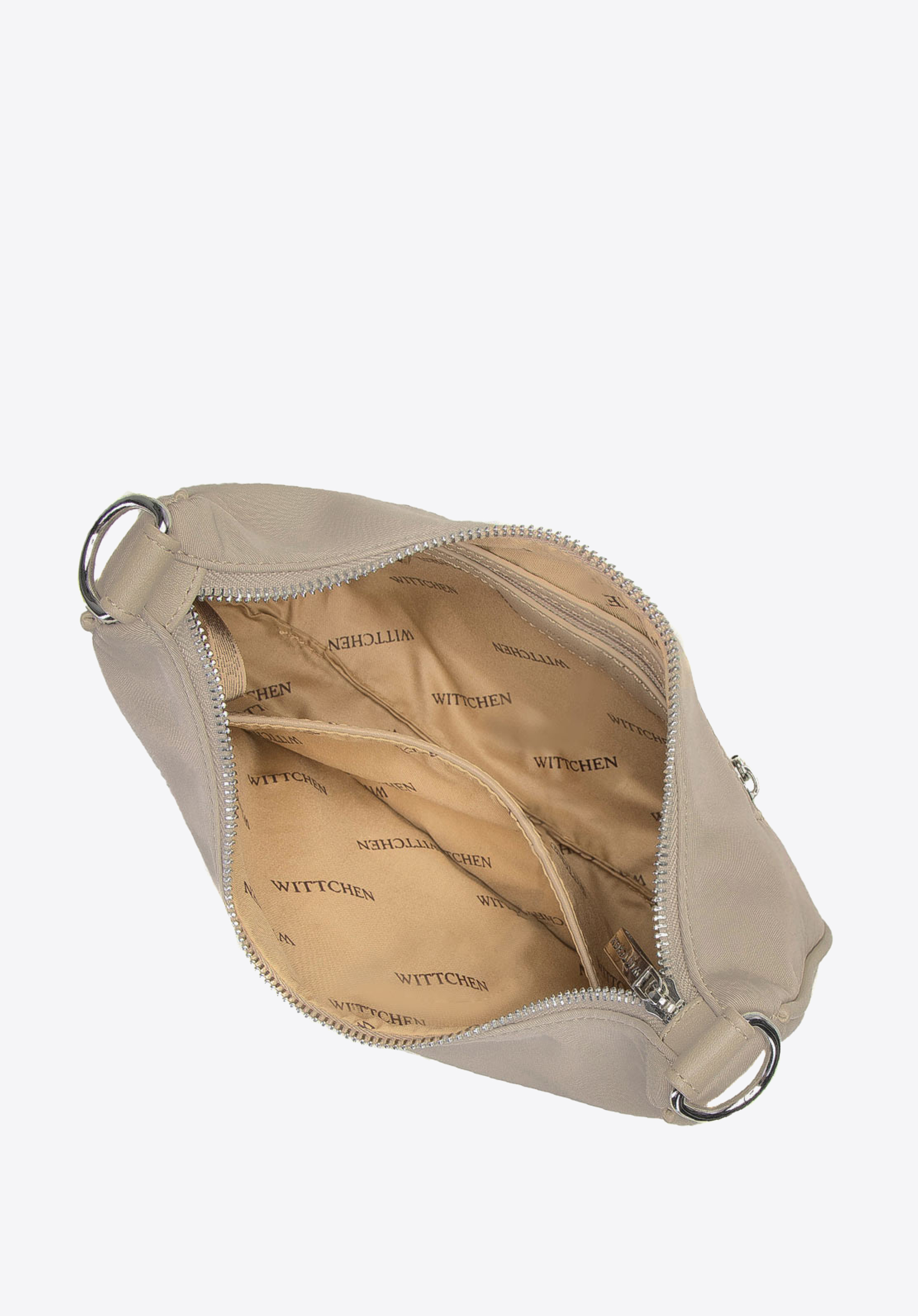 Torebka rogal z tkaniny z saszetką