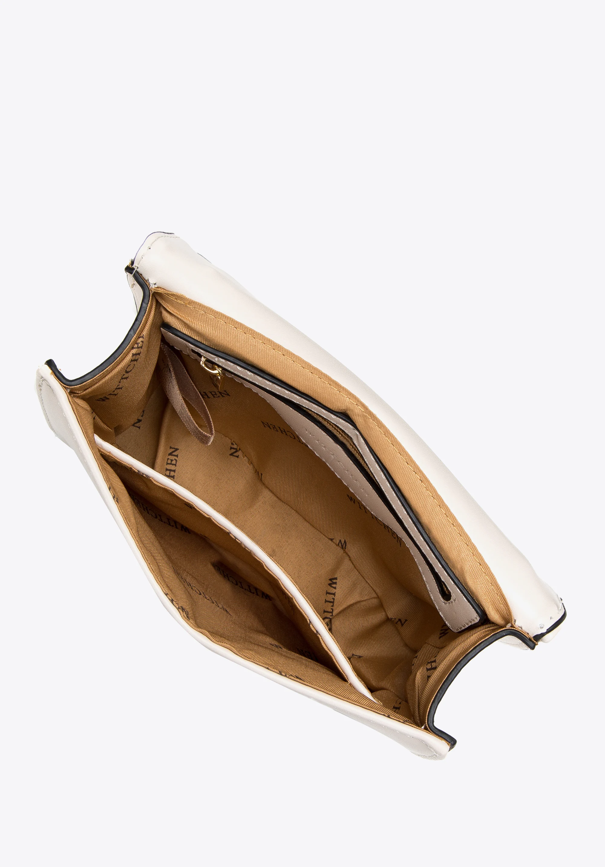 Damska minitorebka z ozdobną klamrą na łańcuszku