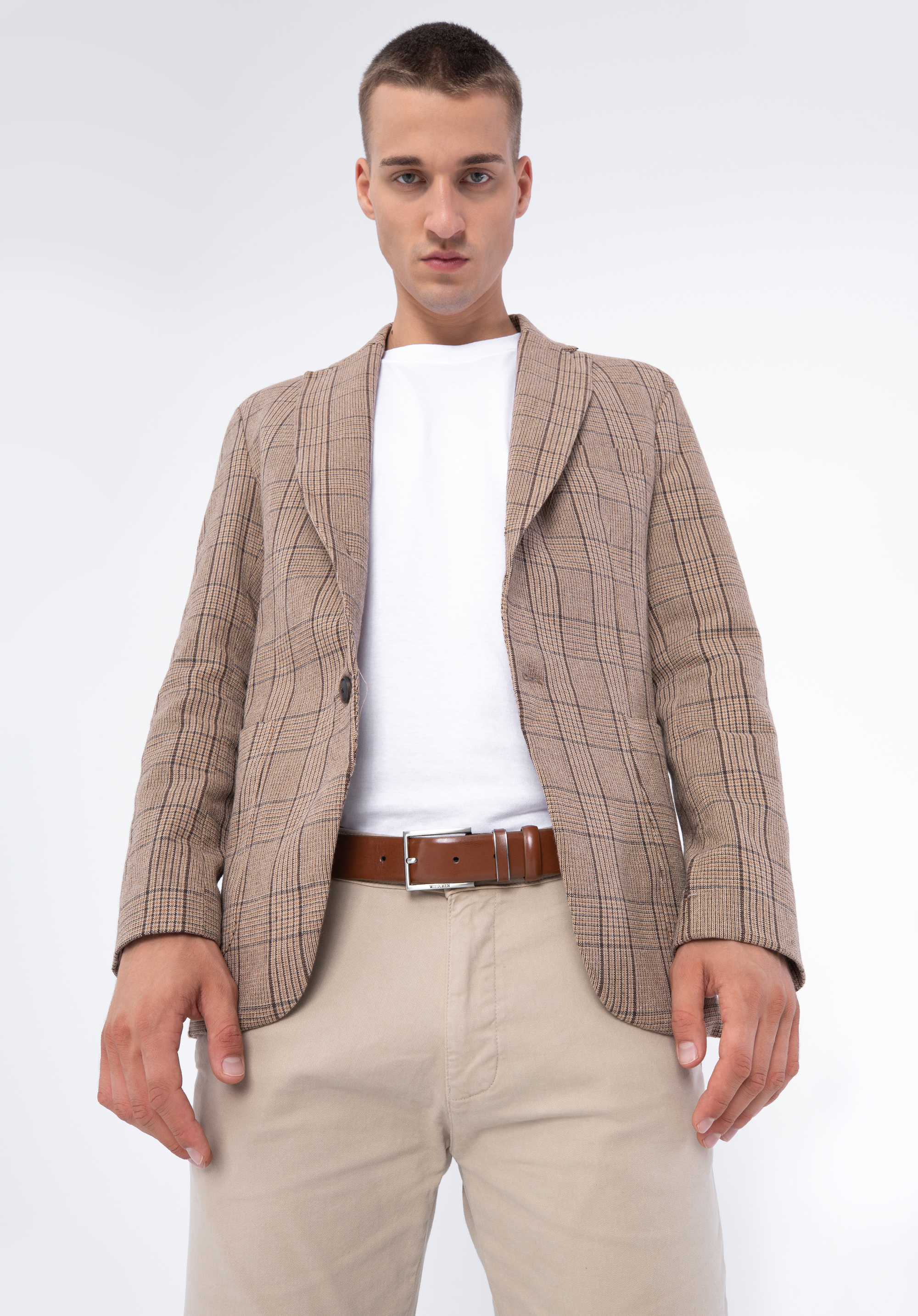 Męski pasek skórzany z ozdobną szlufką