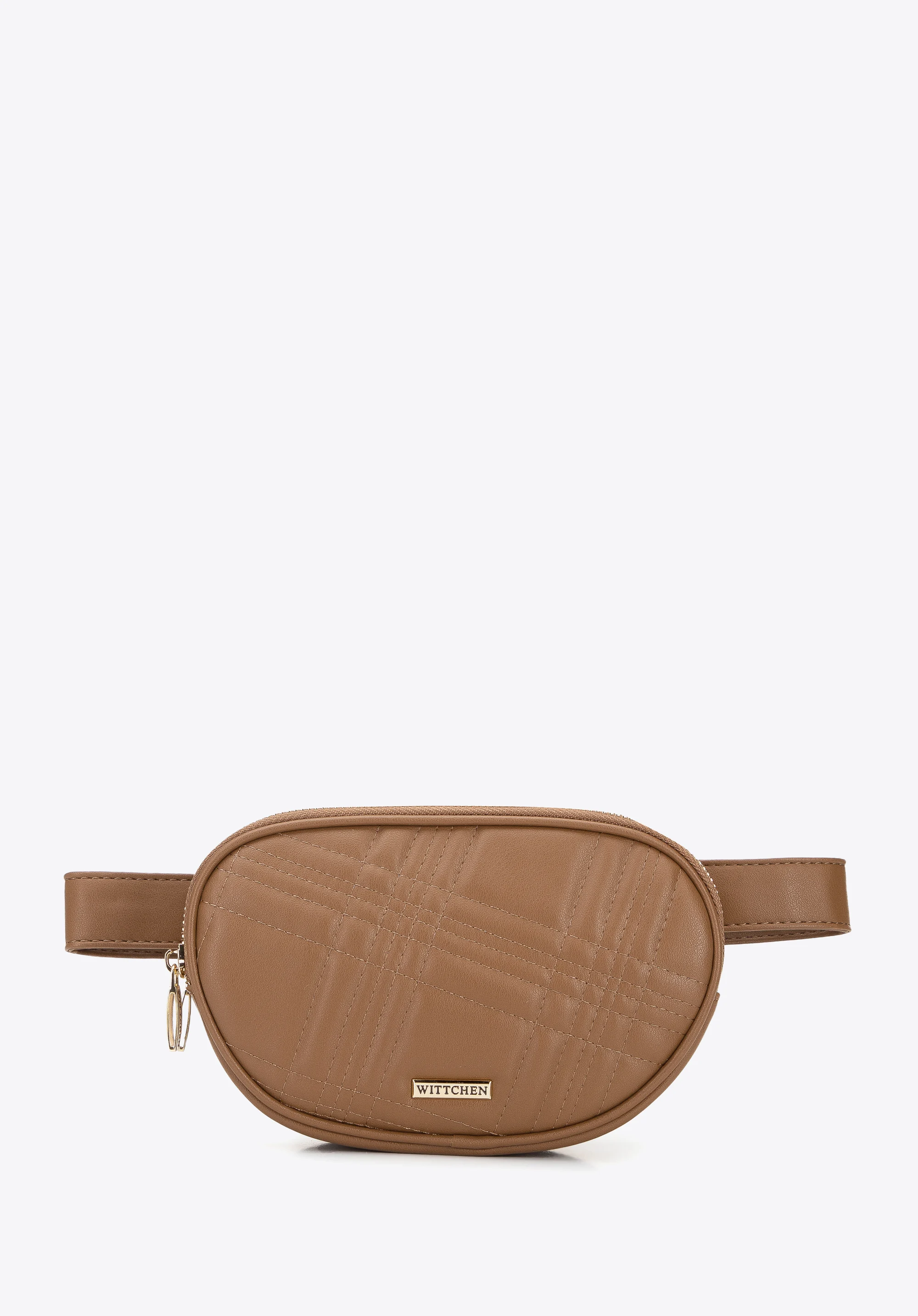 Damska torebka nerka z pikowanej ekoskóry dwukomorowa