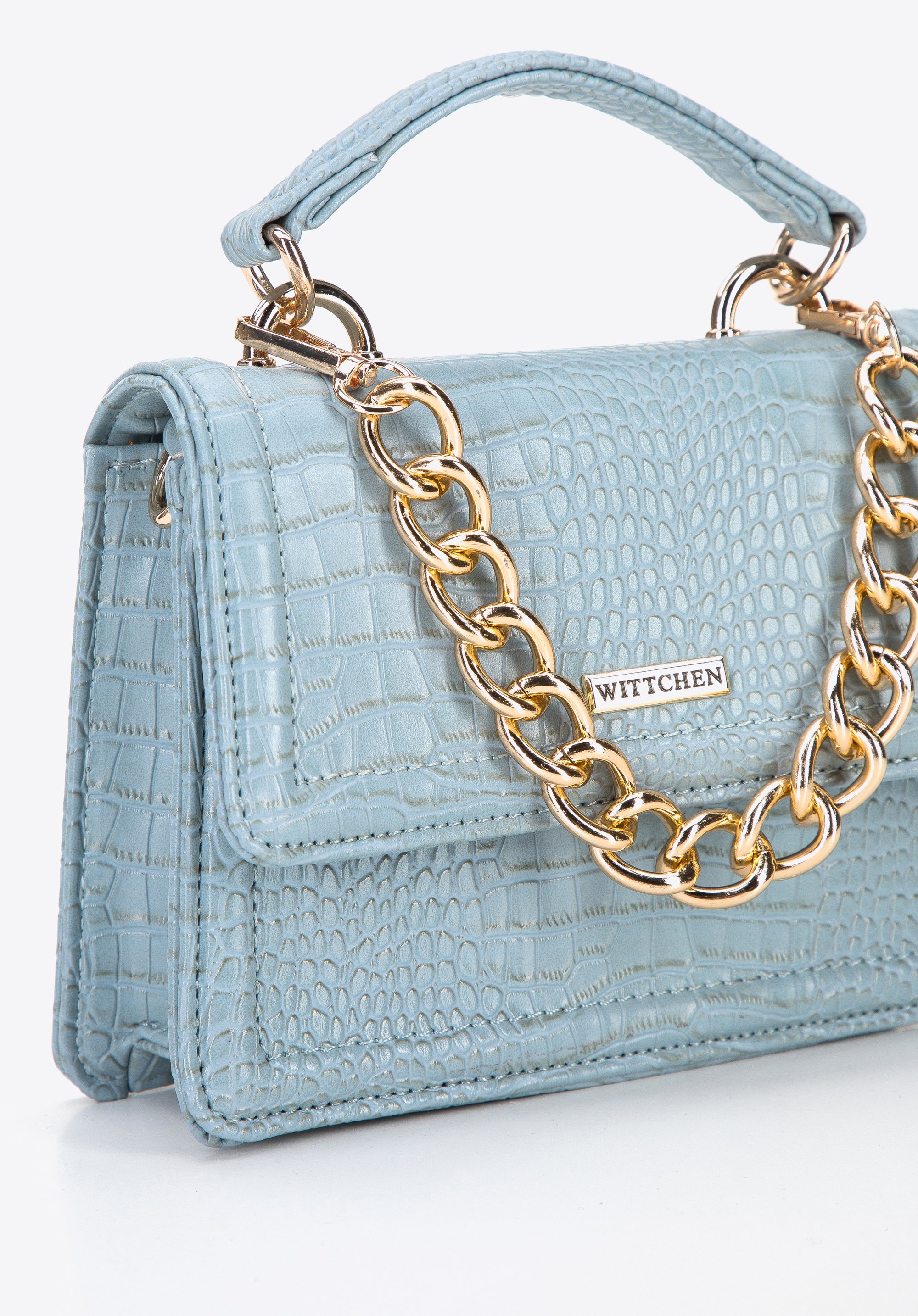 Minikuferek z ekoskóry o fakturze croco