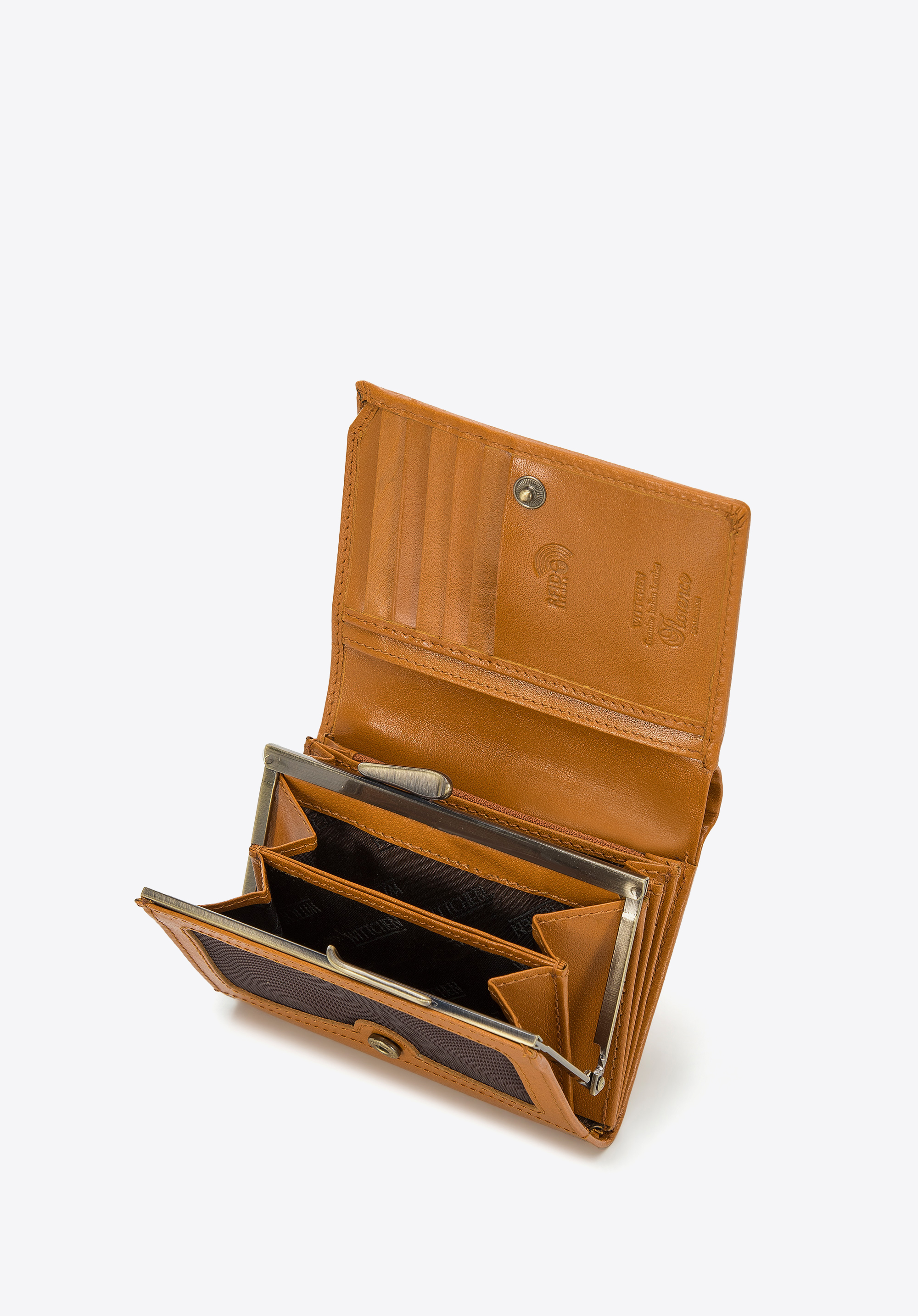 Damski portfel skórzany klasyczny średni