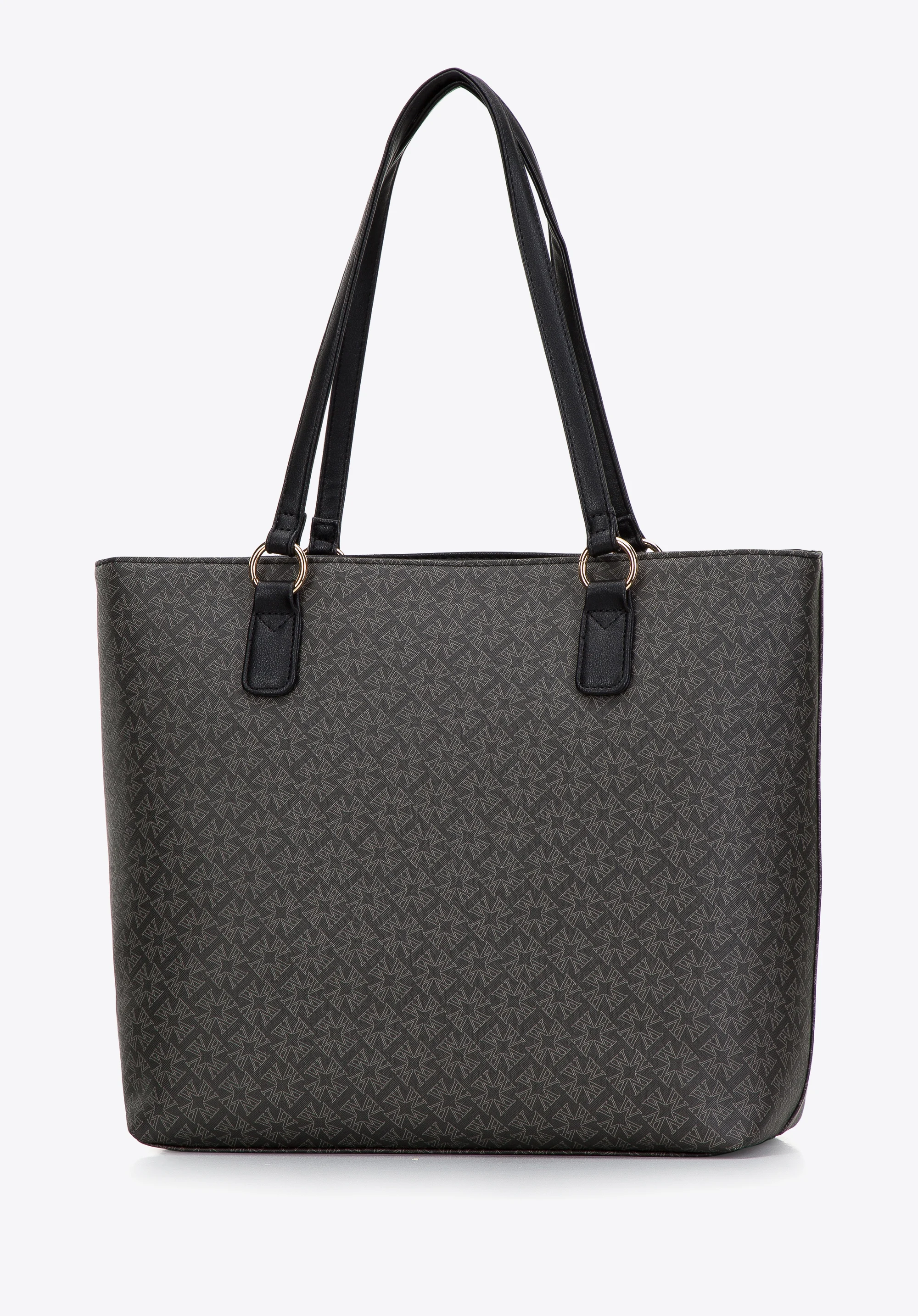 Torebka shopperka z ekoskóry w monogram