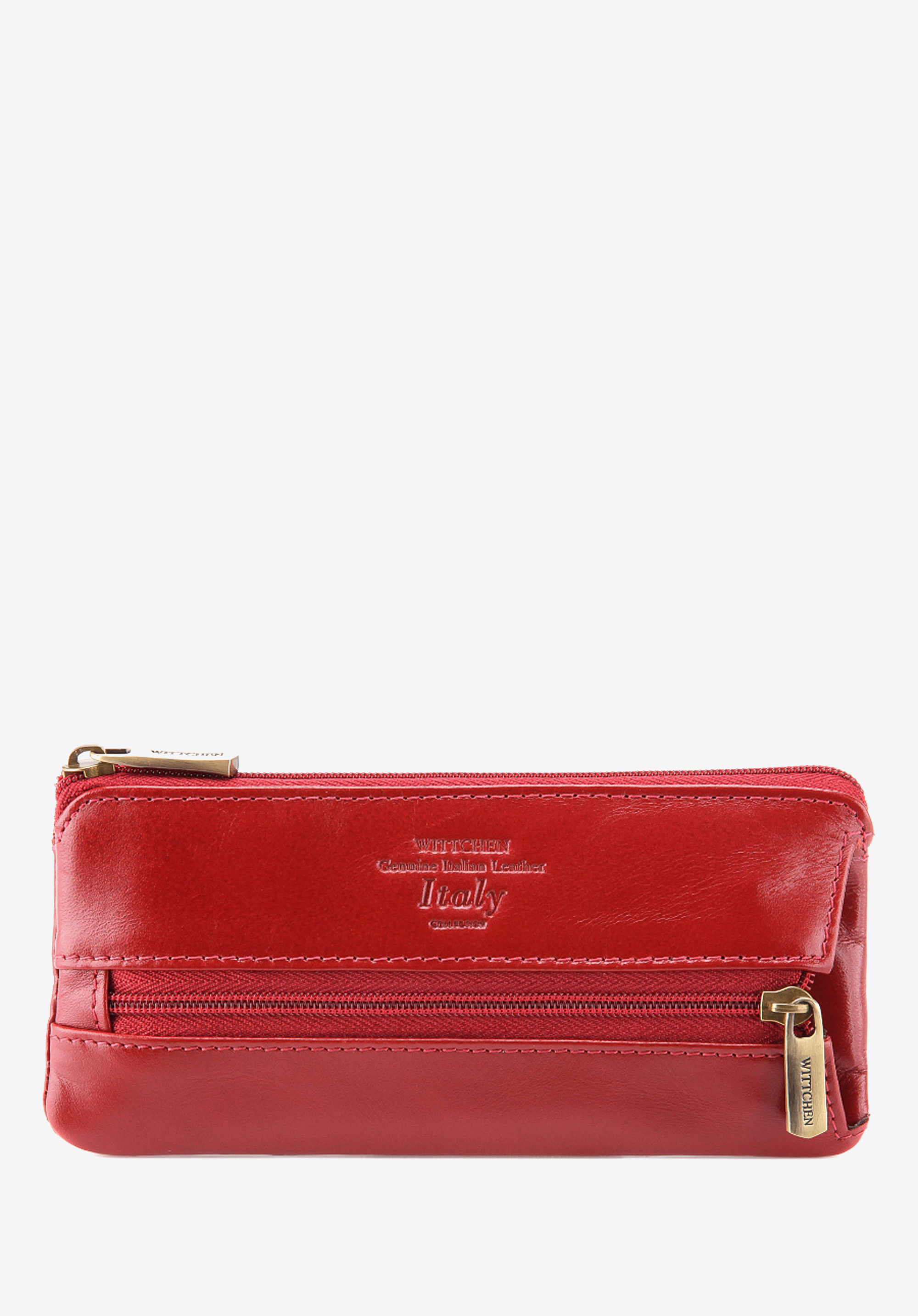 Etui na klucze skórzane z półotwartą kieszenią