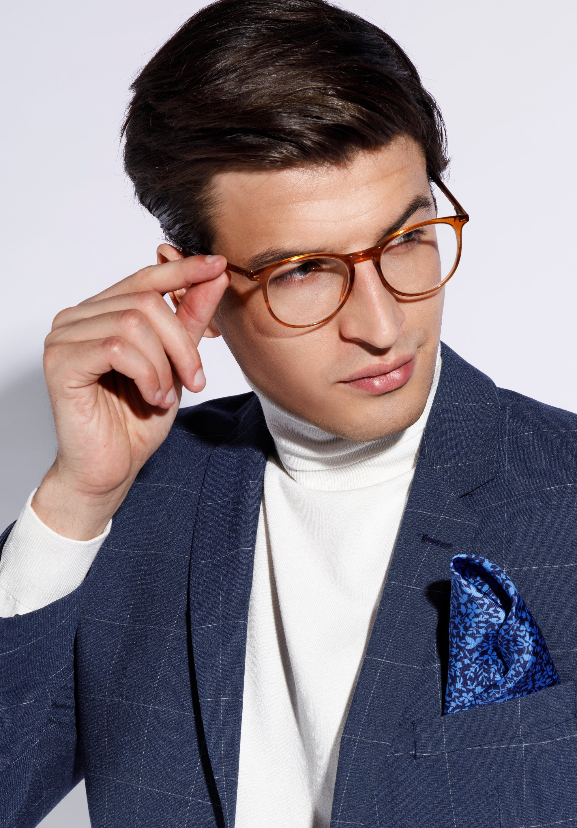 Poszetka jedwabna we wzory