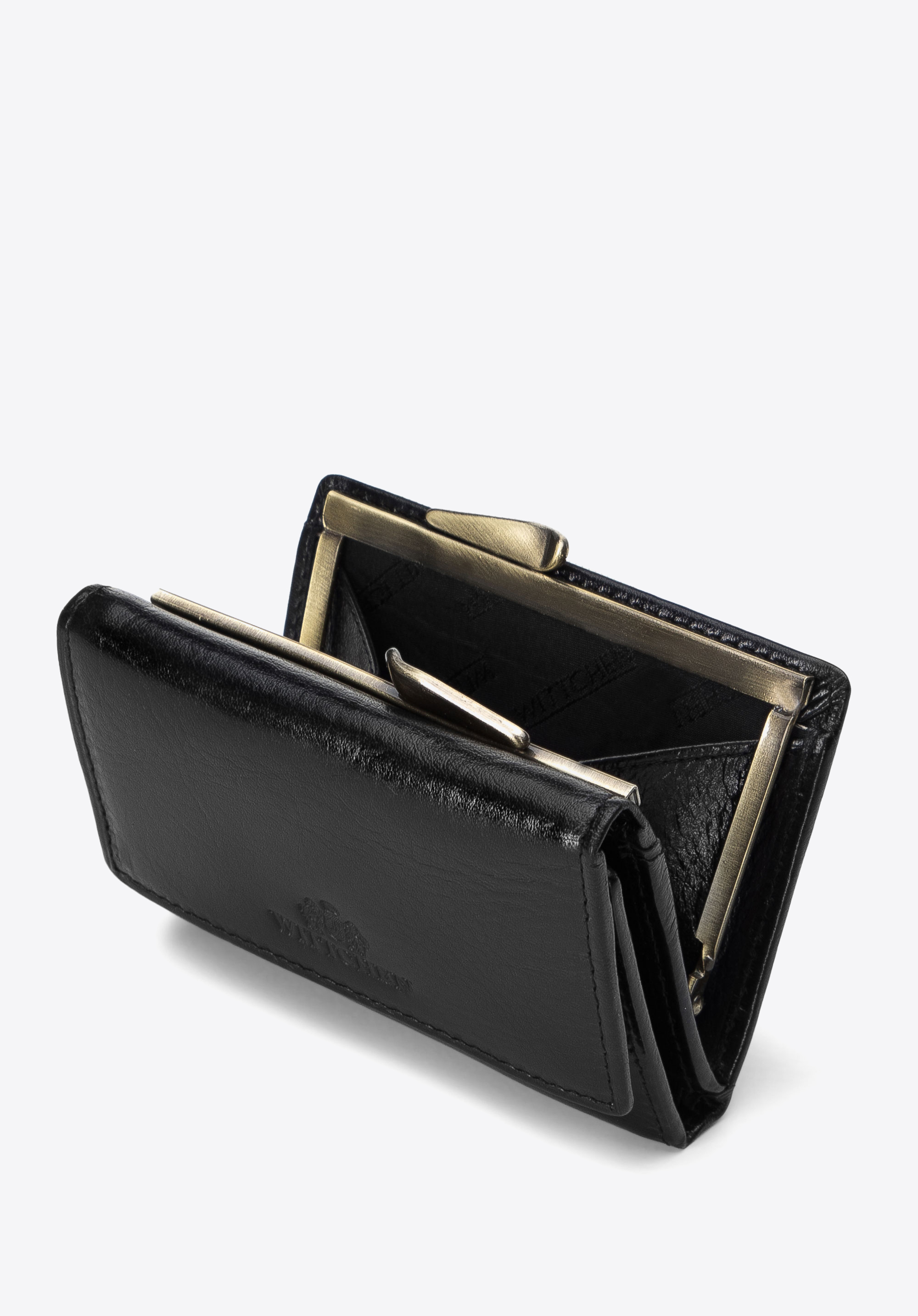 Damska portmonetka skórzana na bigiel mała