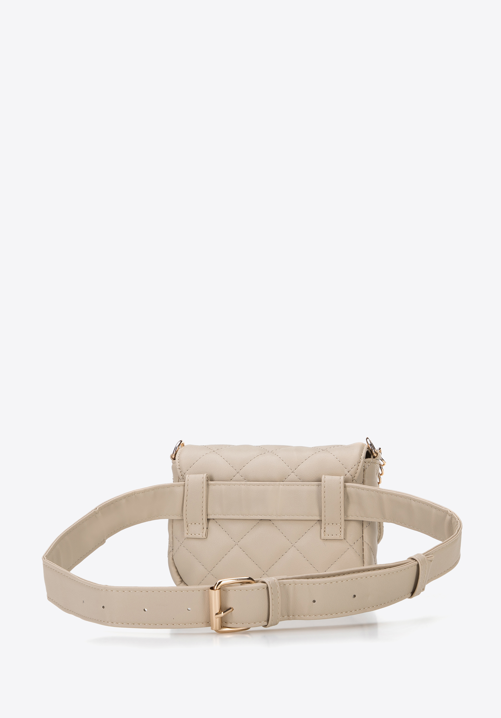 Damska torebka nerka pikowana z okrągłymi nitami