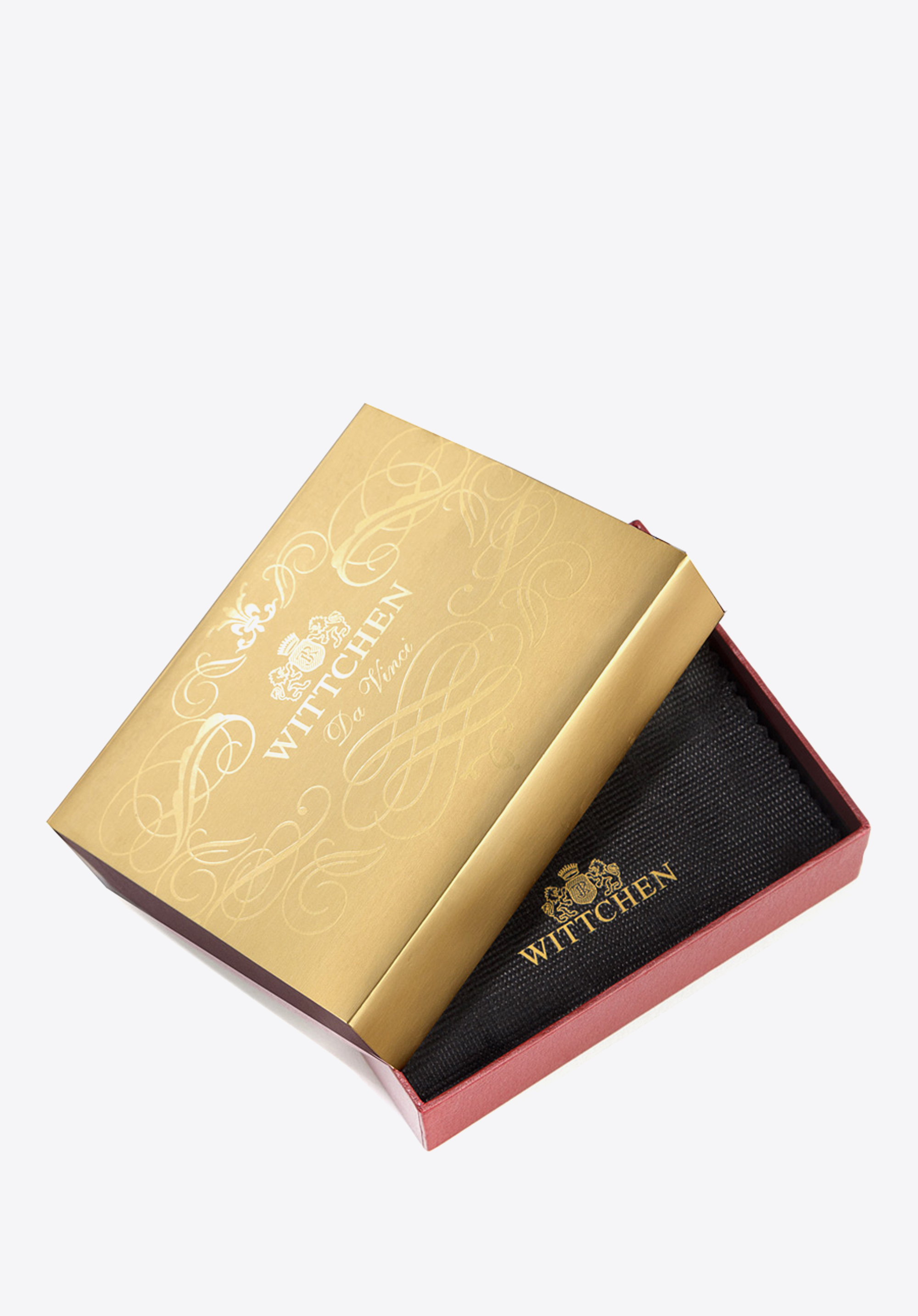 Męski portfel ze skóry z herbem bez zapięcia