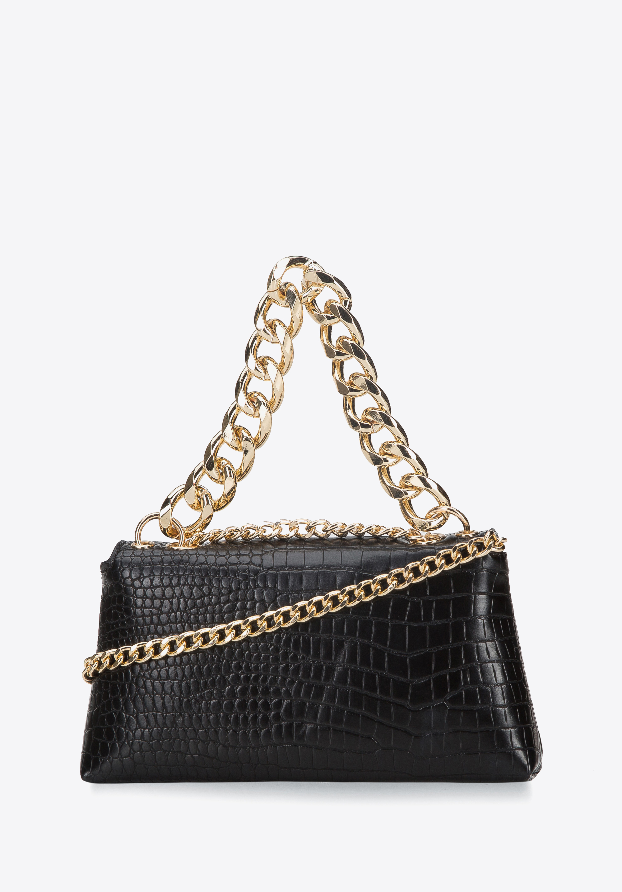 Minitorebka z ekoskóry croco z dwoma łańcuchami
