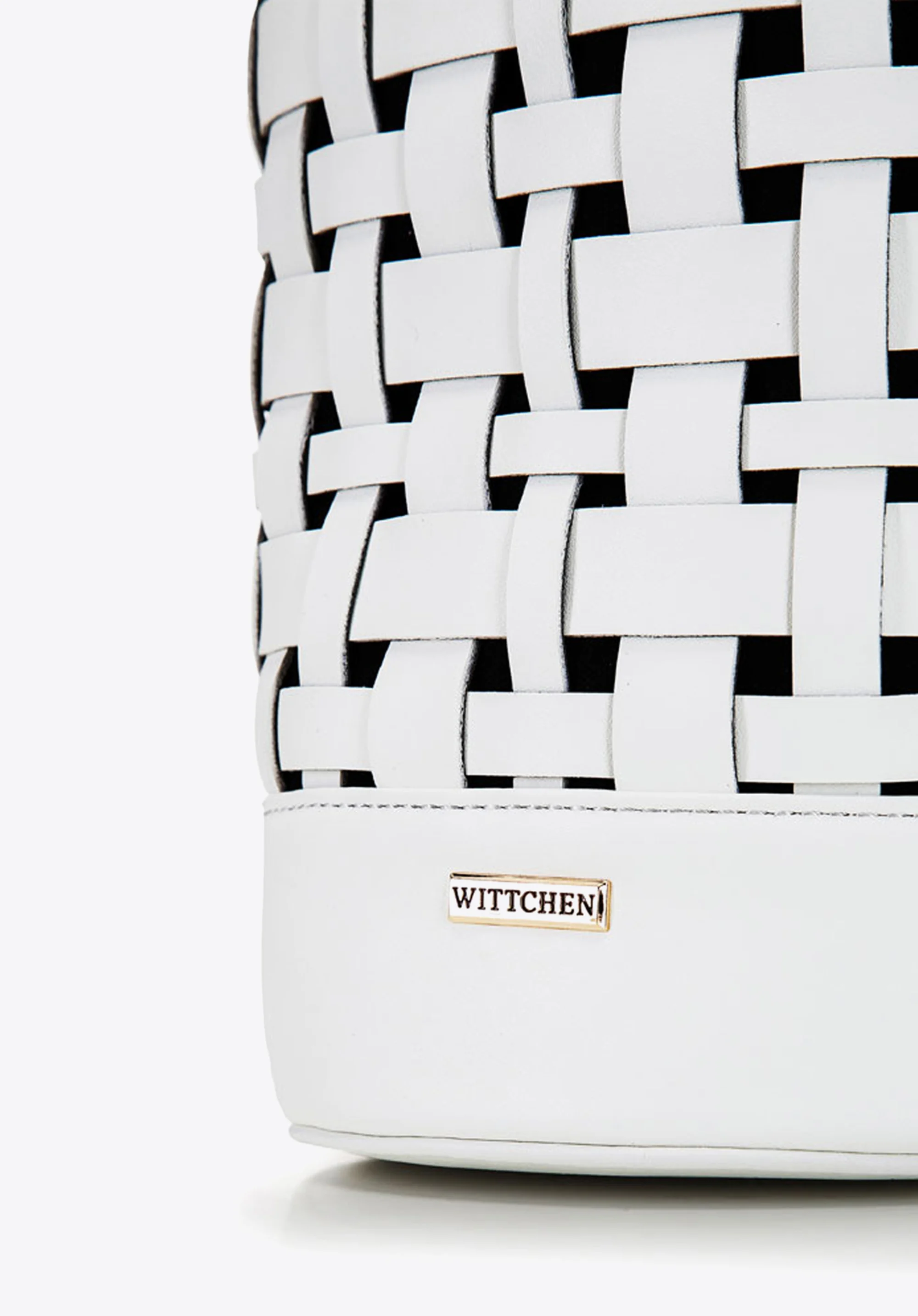 Torebka worek pleciona z płótnem