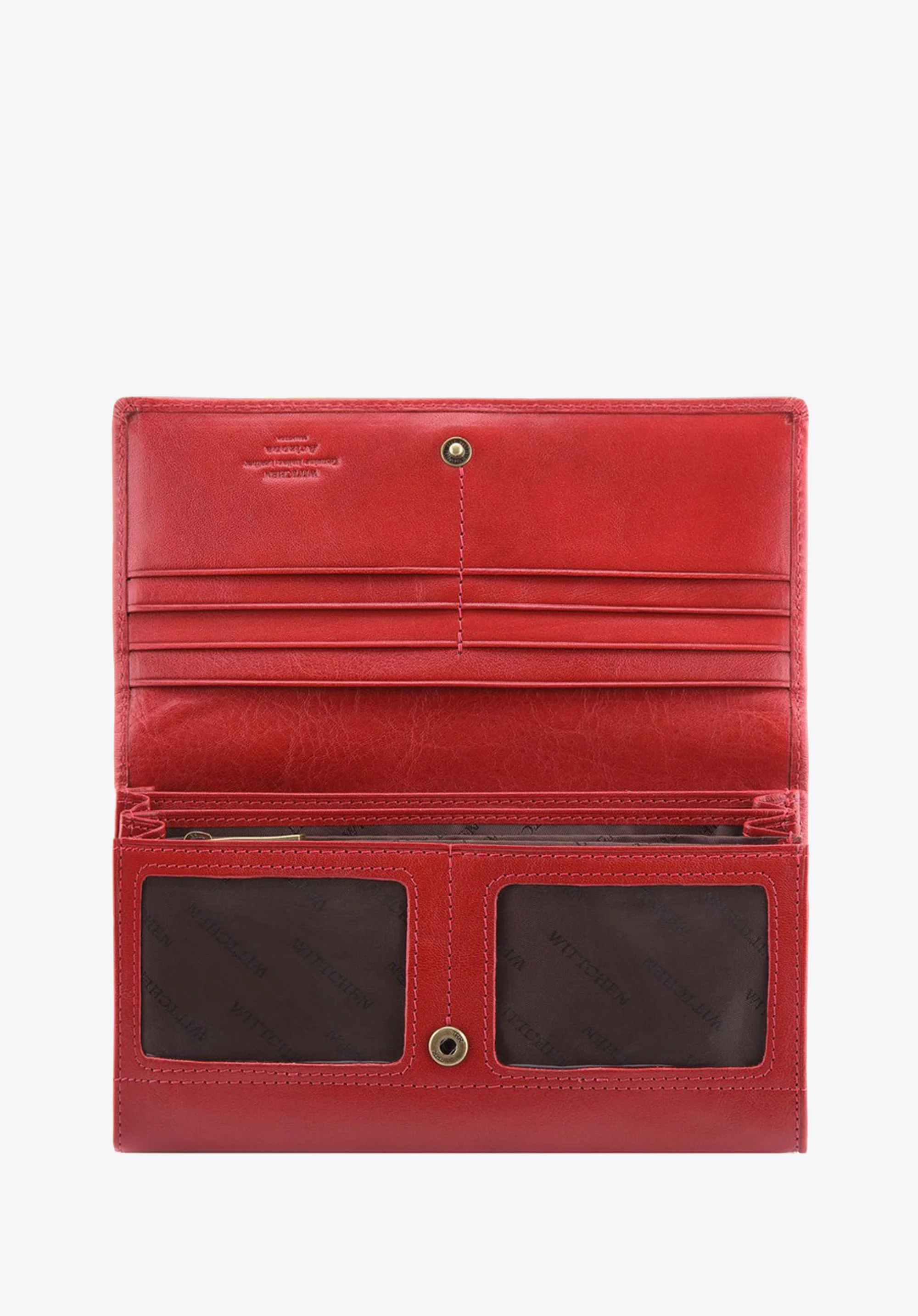 Damski portfel skórzany z herbem duży