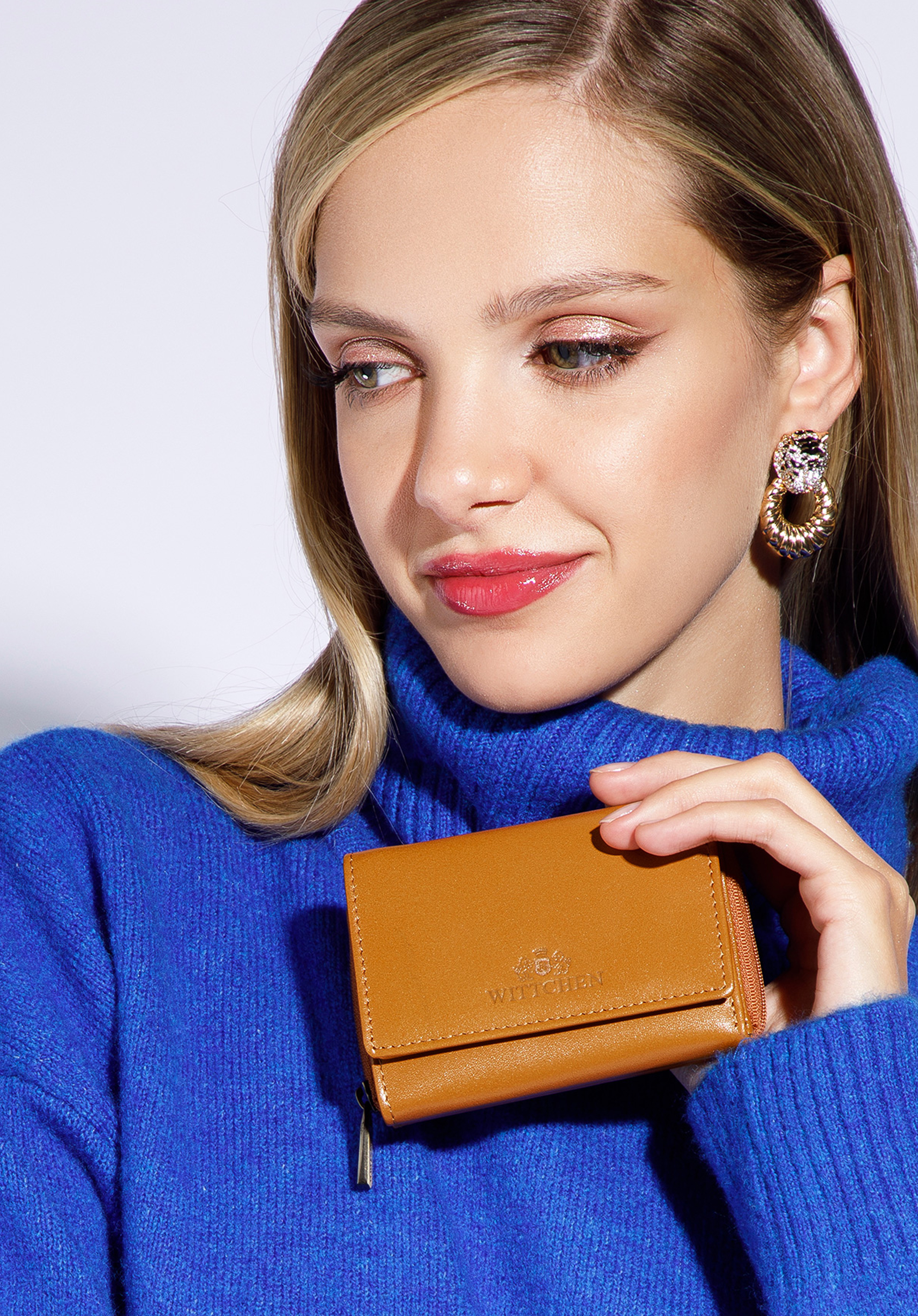 Damski portfel ze skóry poziomy