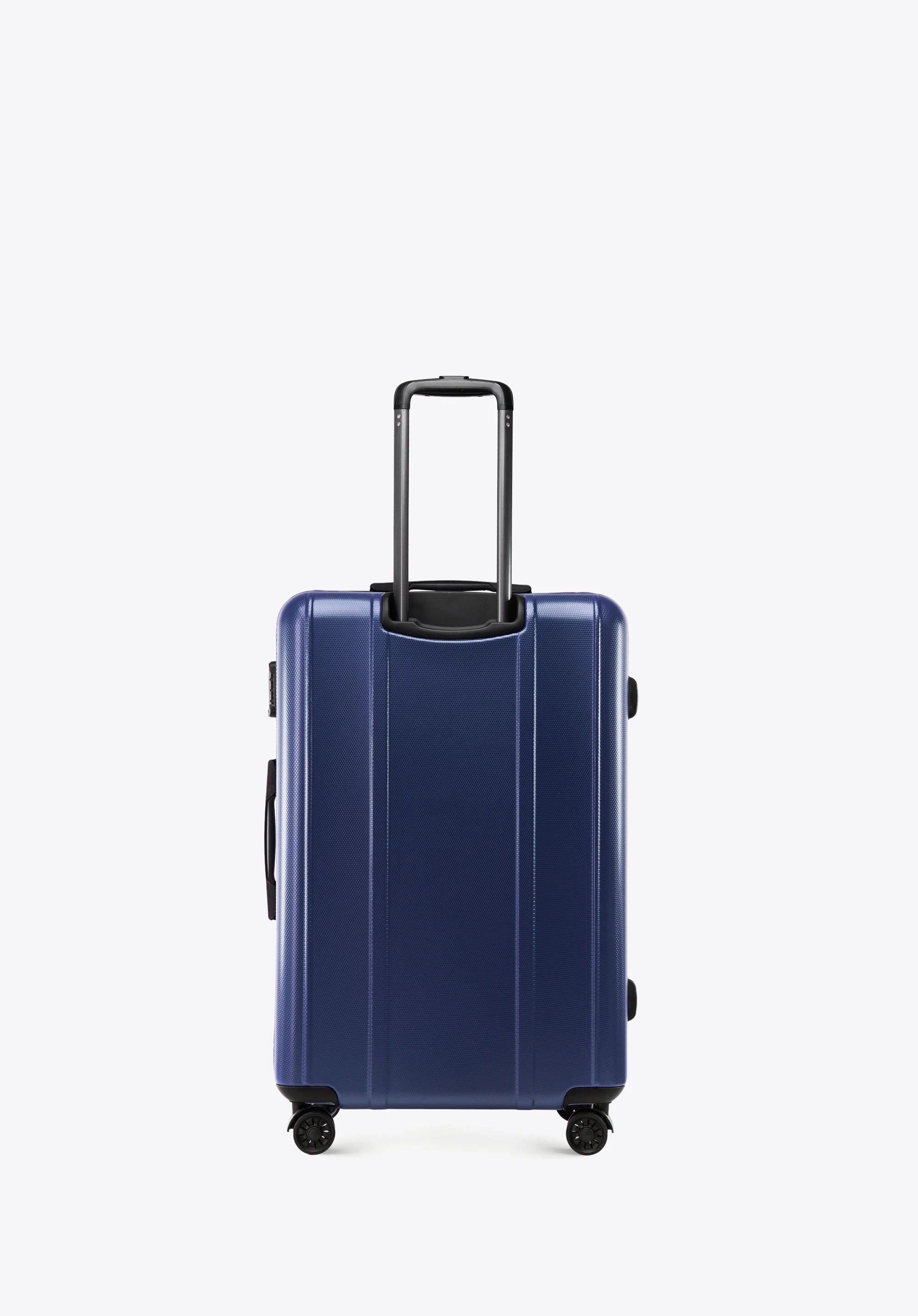 Walizka kabinowa z polikarbonu z pionowymi tłoczeniami