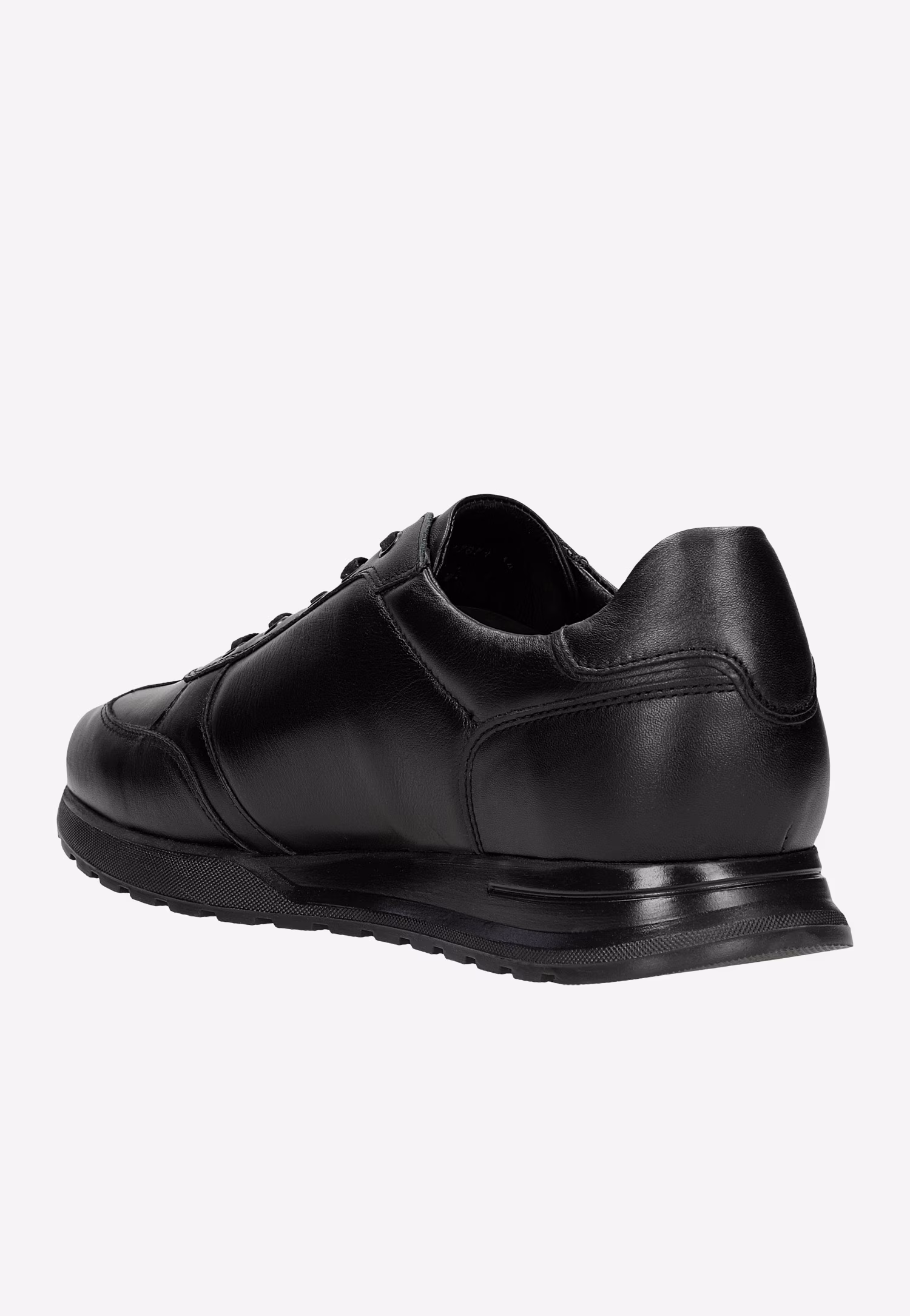 Czarne sneakersy męskie z tłoczonym logo