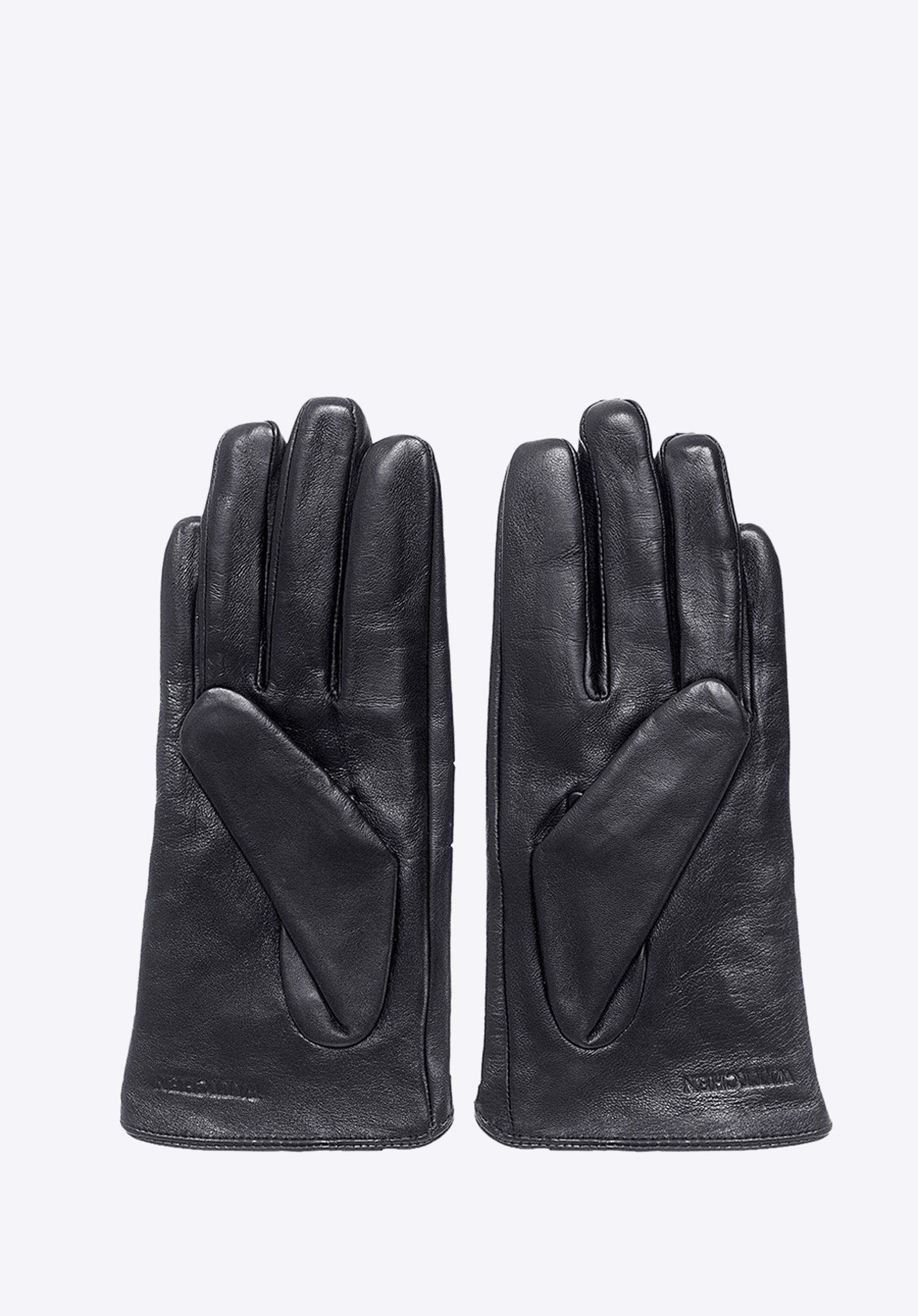 Damskie rękawiczki skórzane dziurkowane