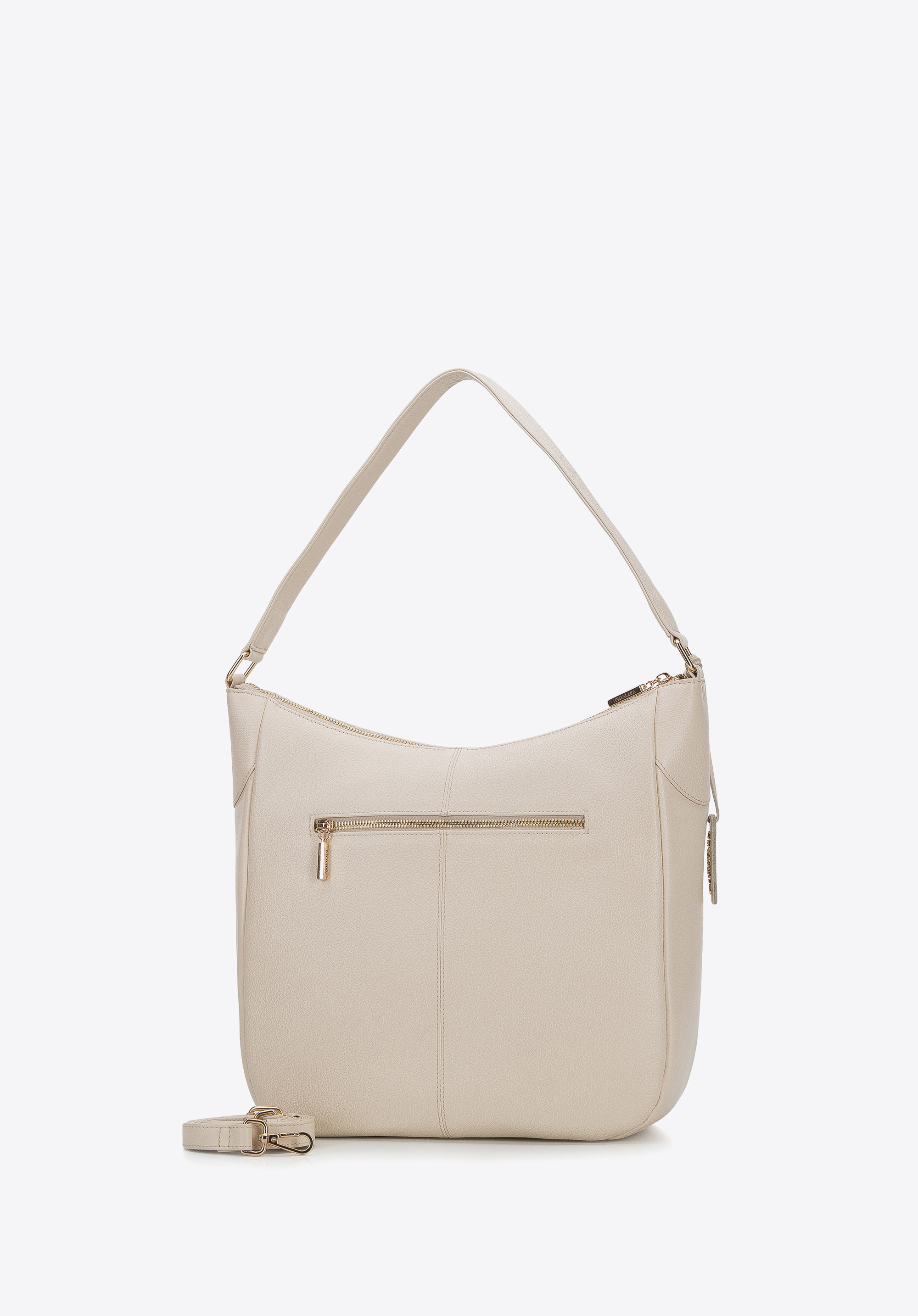 Torebka worek skórzana z plecionką