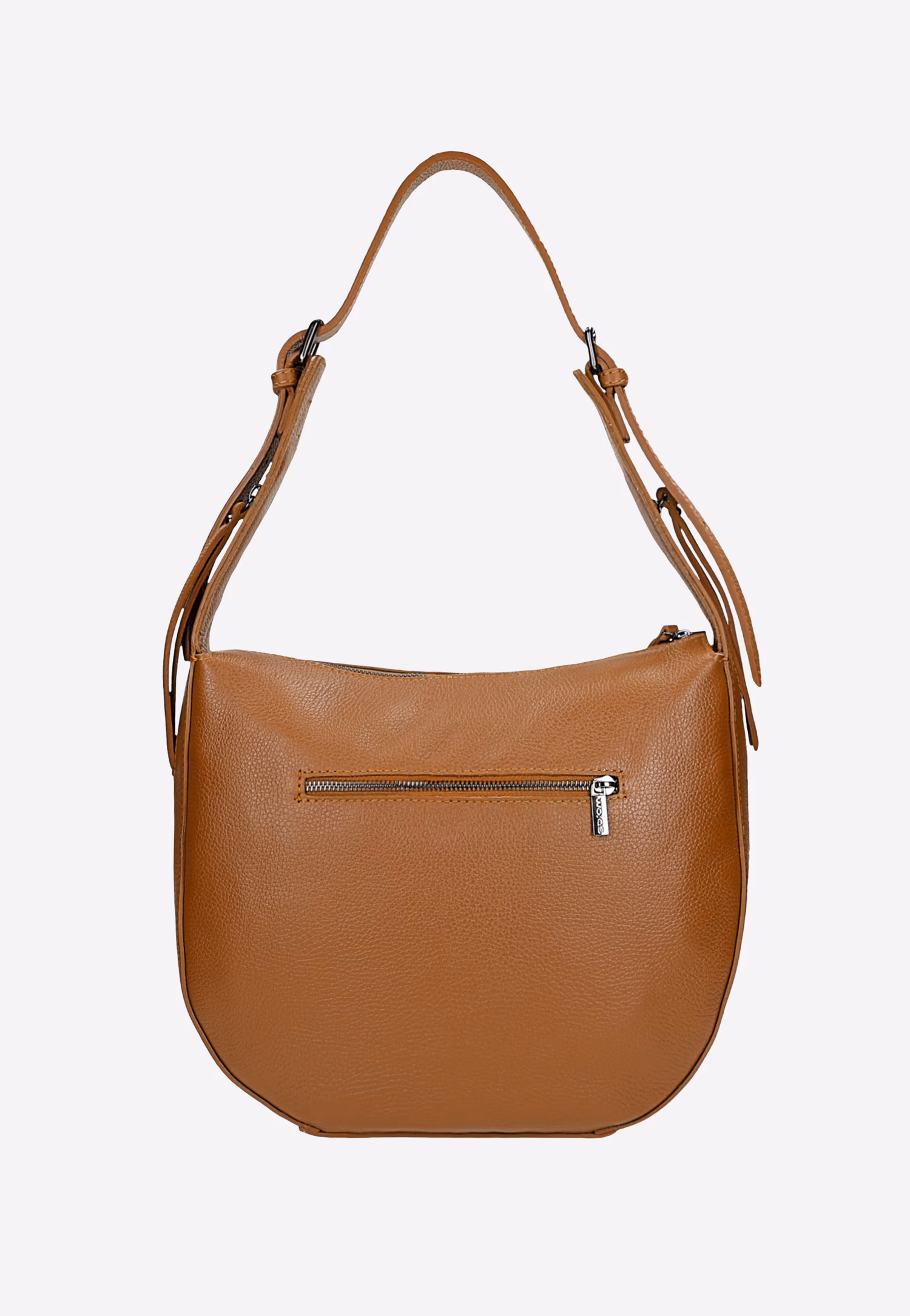 Duża skórzana brązowa torebka damska