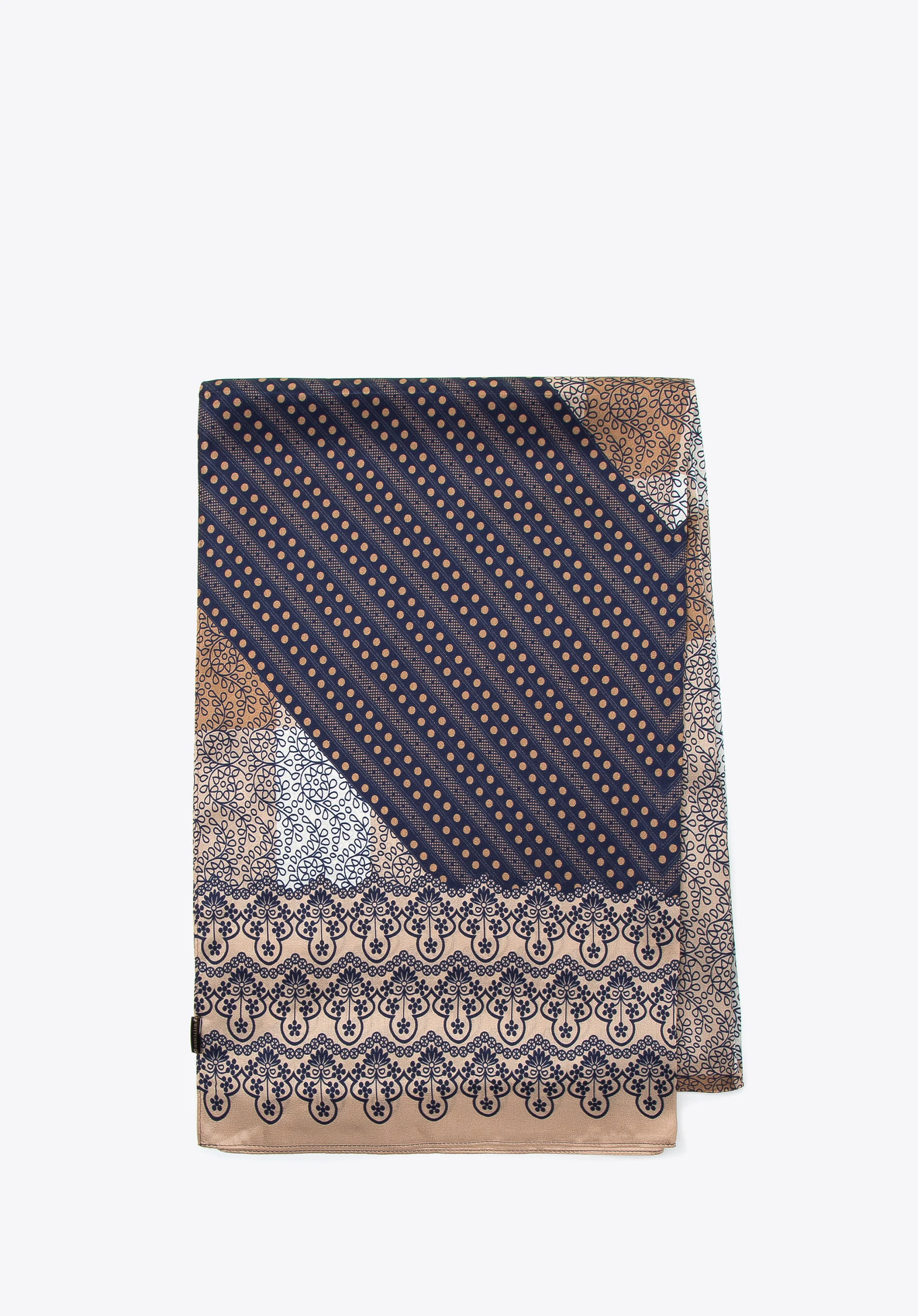 Damski szal z jedwabiu we wzory